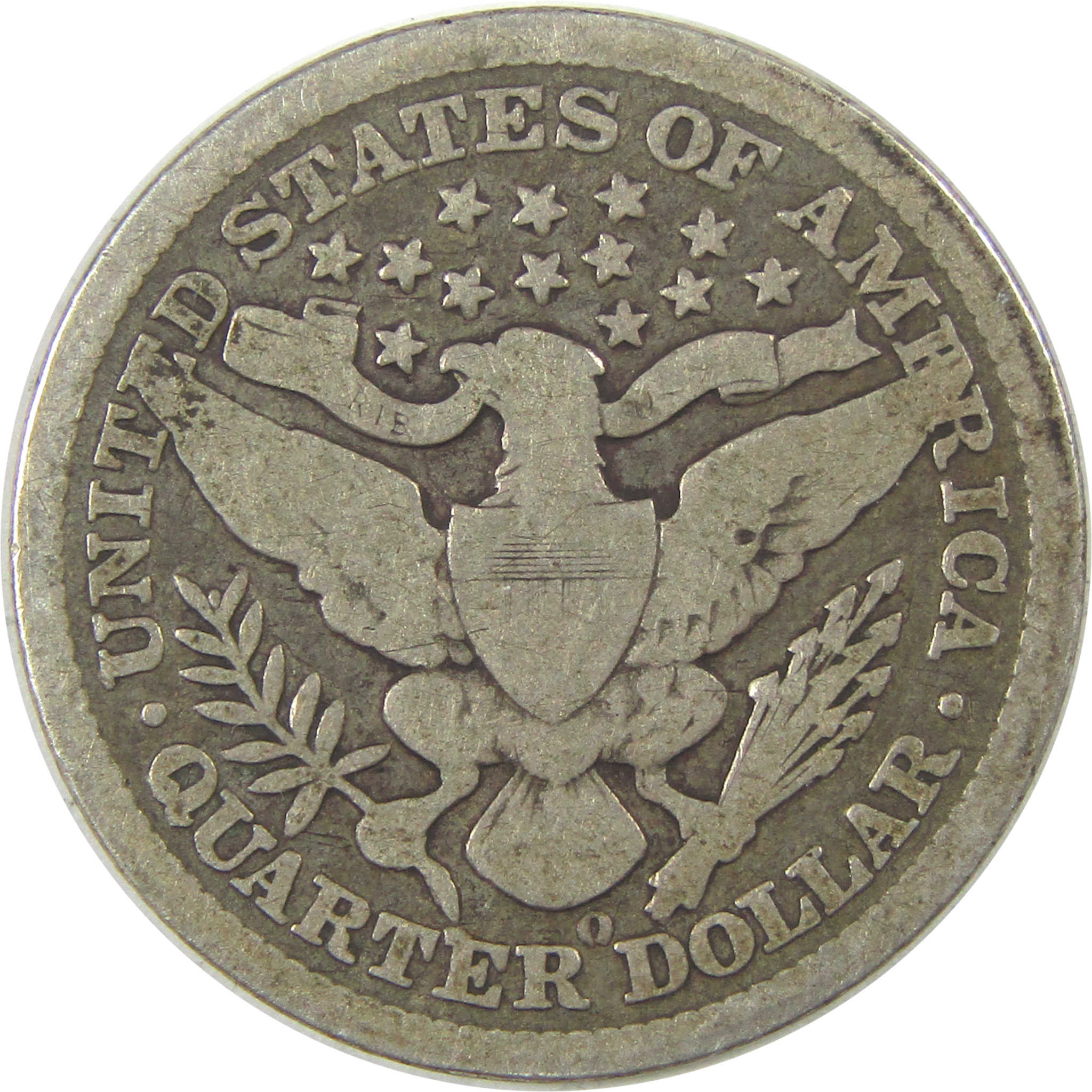 1896 O Barber Quarter G Good Silver 25c Coin SKU:I21863