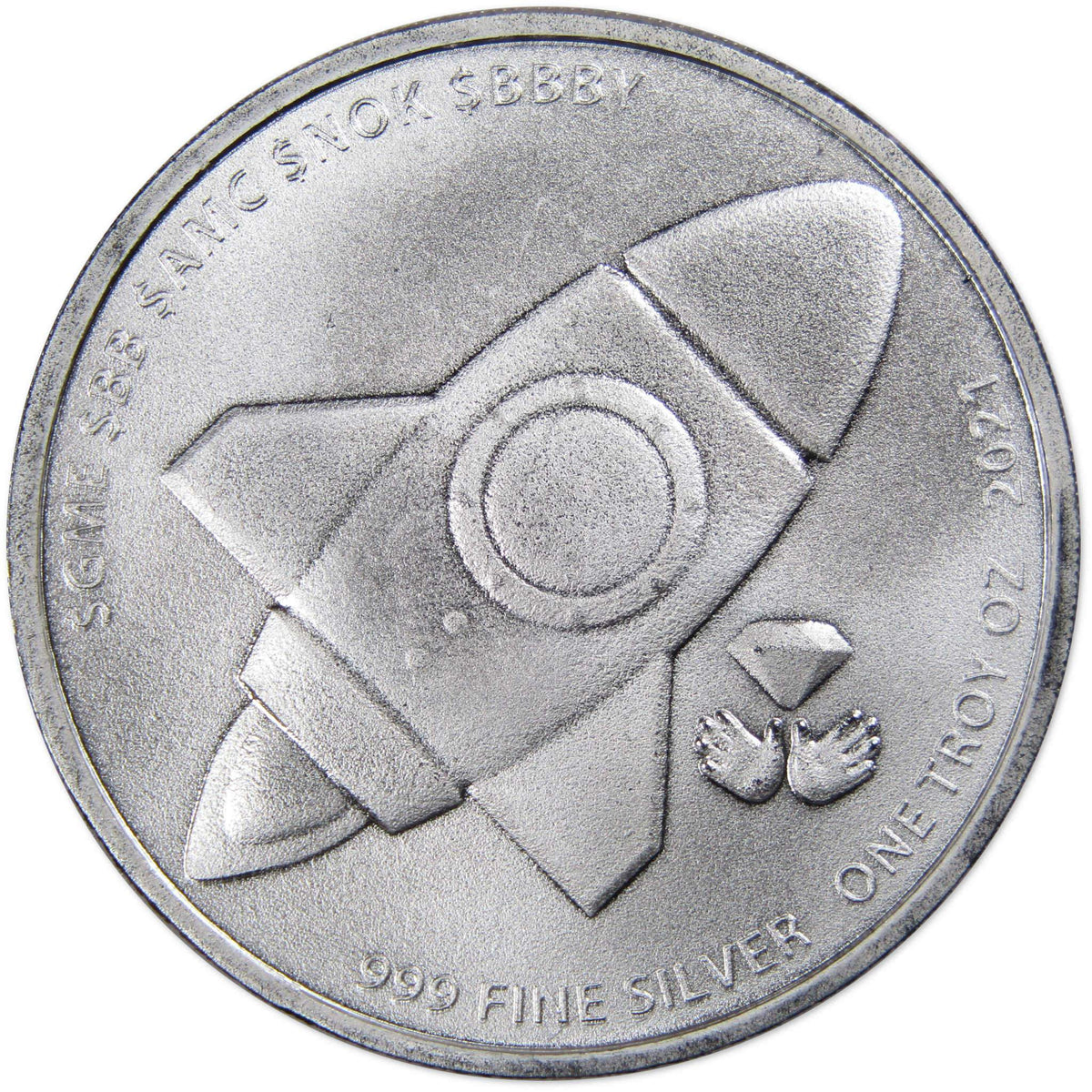2021 Wall Street Bets Diamond Hands 1oz .999 Silver Round Uncirculated