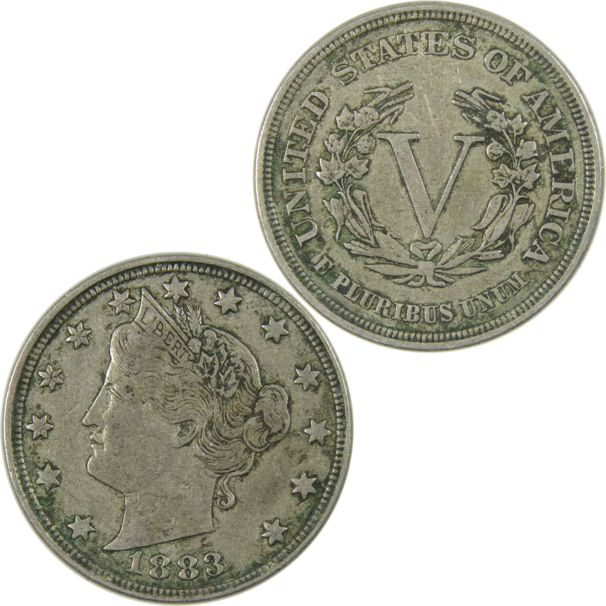 1883 No Cents Liberty Head V Nickel VF Very Fine 5c Coin SKU:I27242