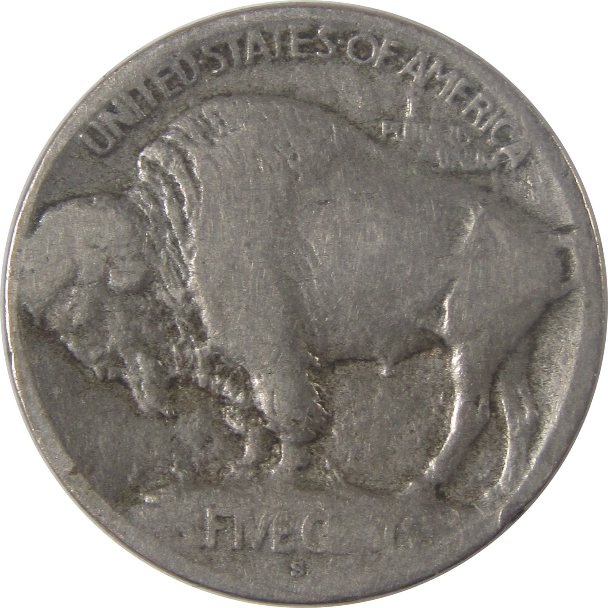 1913 S Type 1 Indian Head Buffalo Nickel VG Very Good 5c SKU:I17101