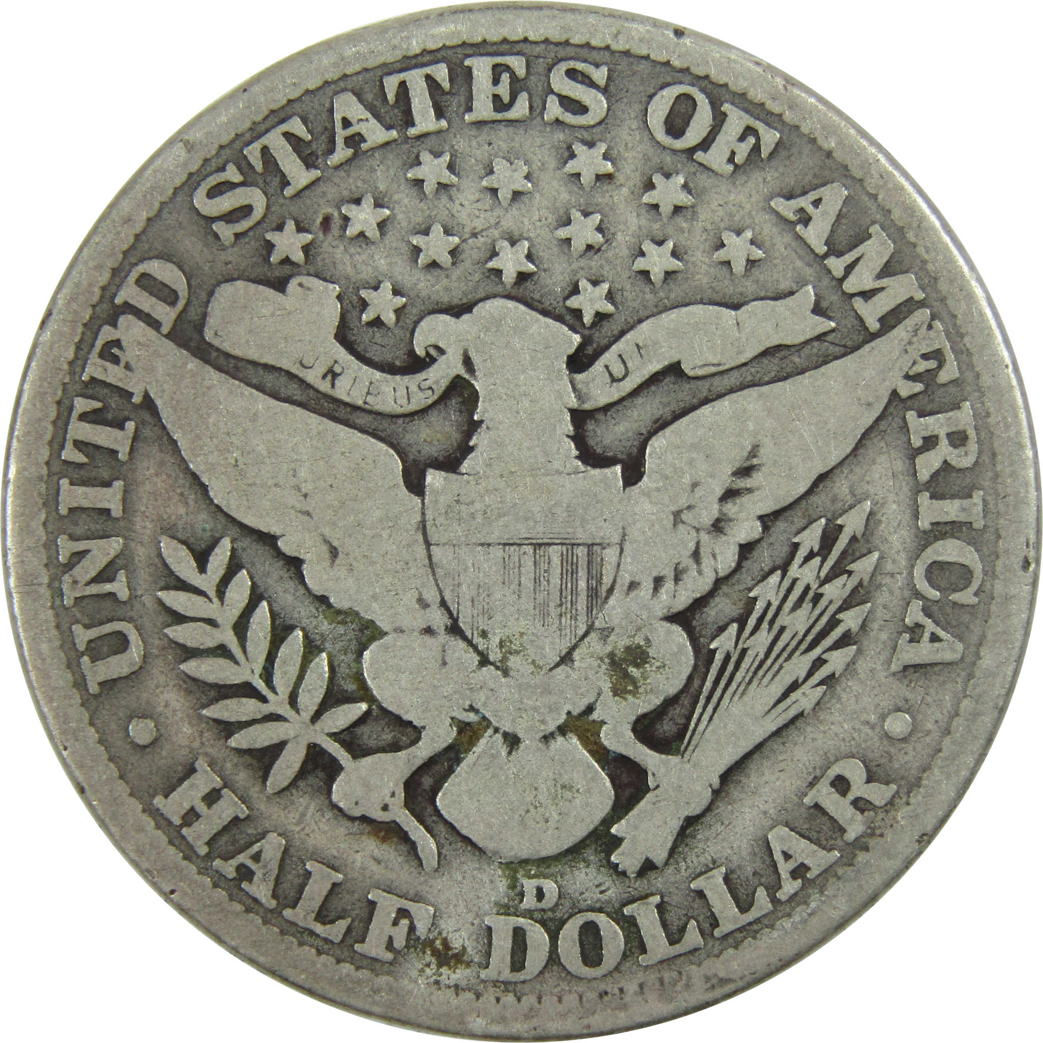 1915 D Barber Half Dollar G Good Silver 50c Coin SKU:I13016