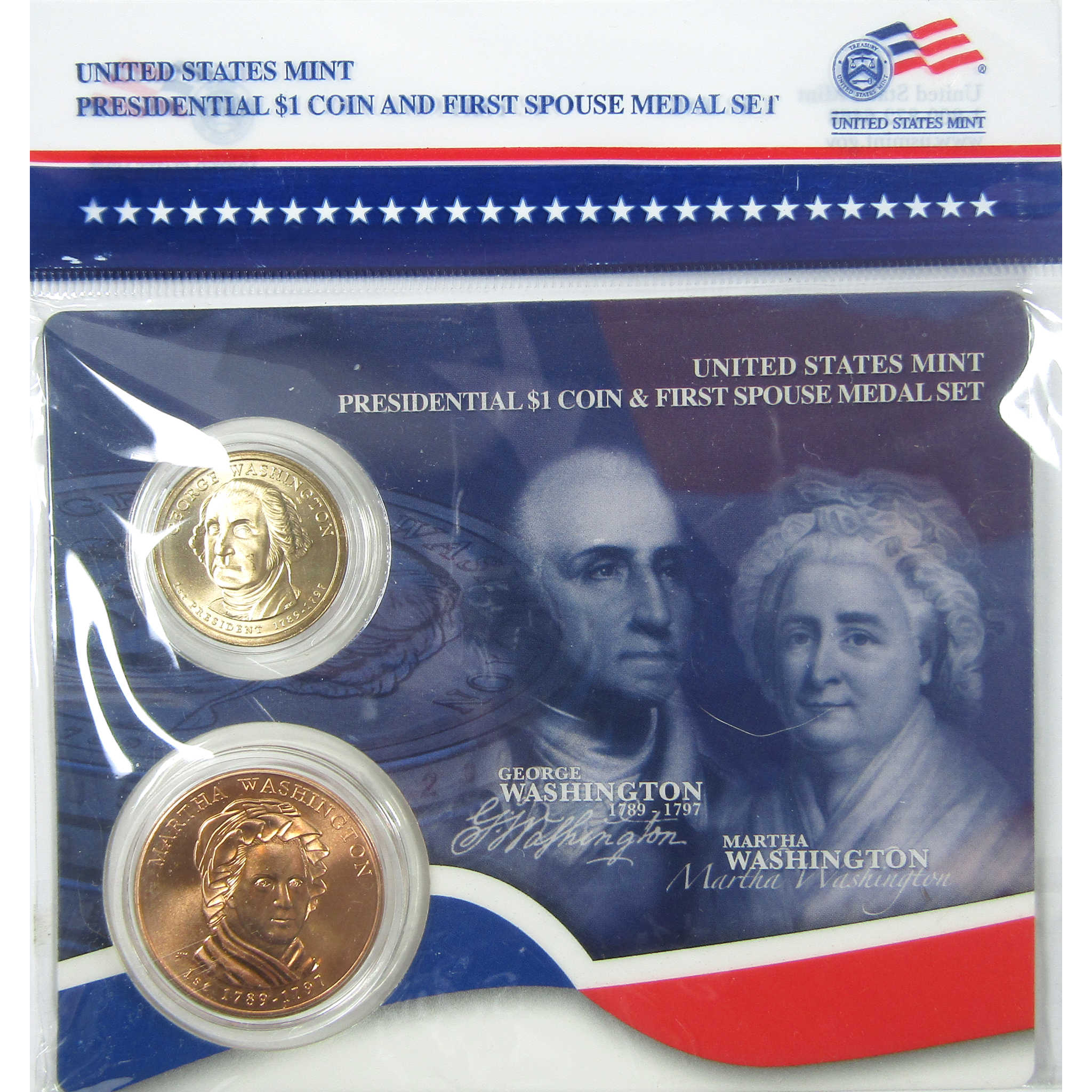 2007 George Washington First Spouse 2 Piece Set Unc SKU:CPC8973