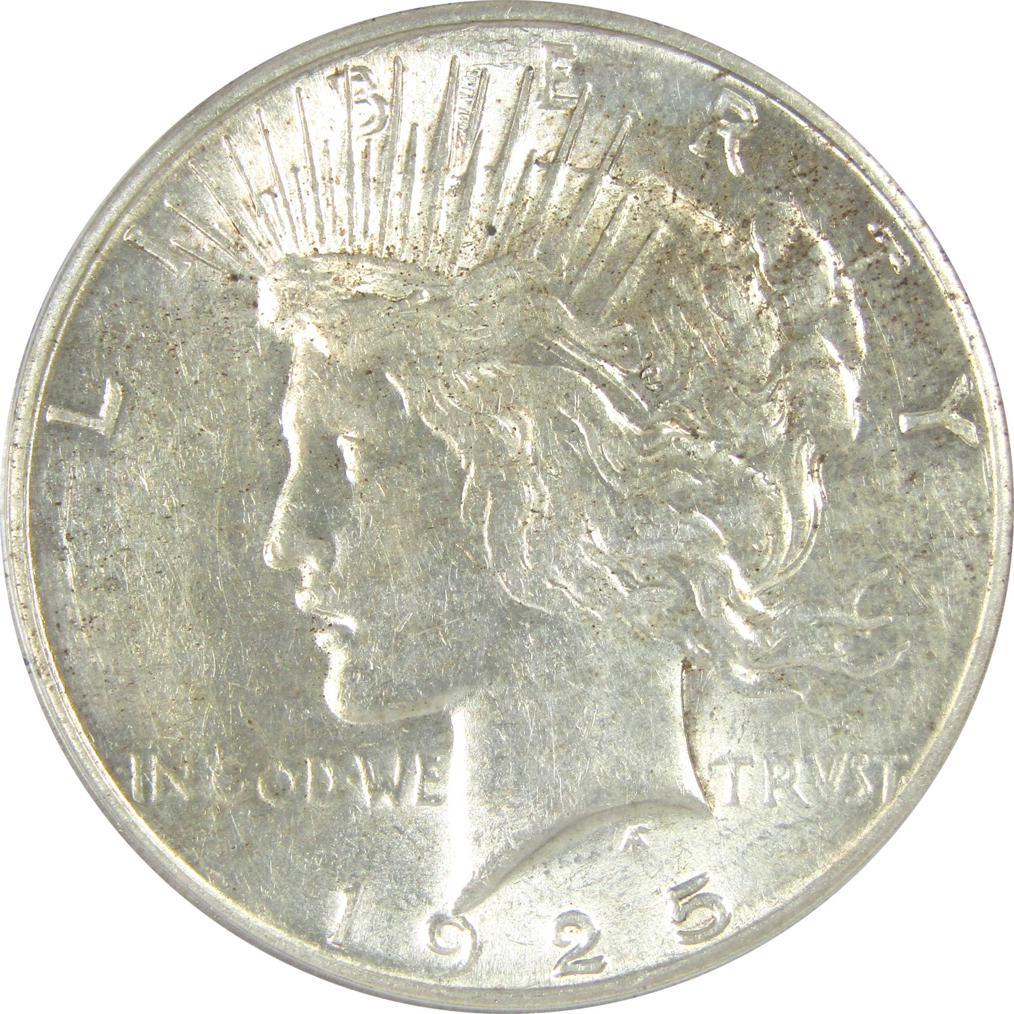 1925 S Peace Dollar AU 58 Details ANACS Silver $1 Coin SKU:I16243