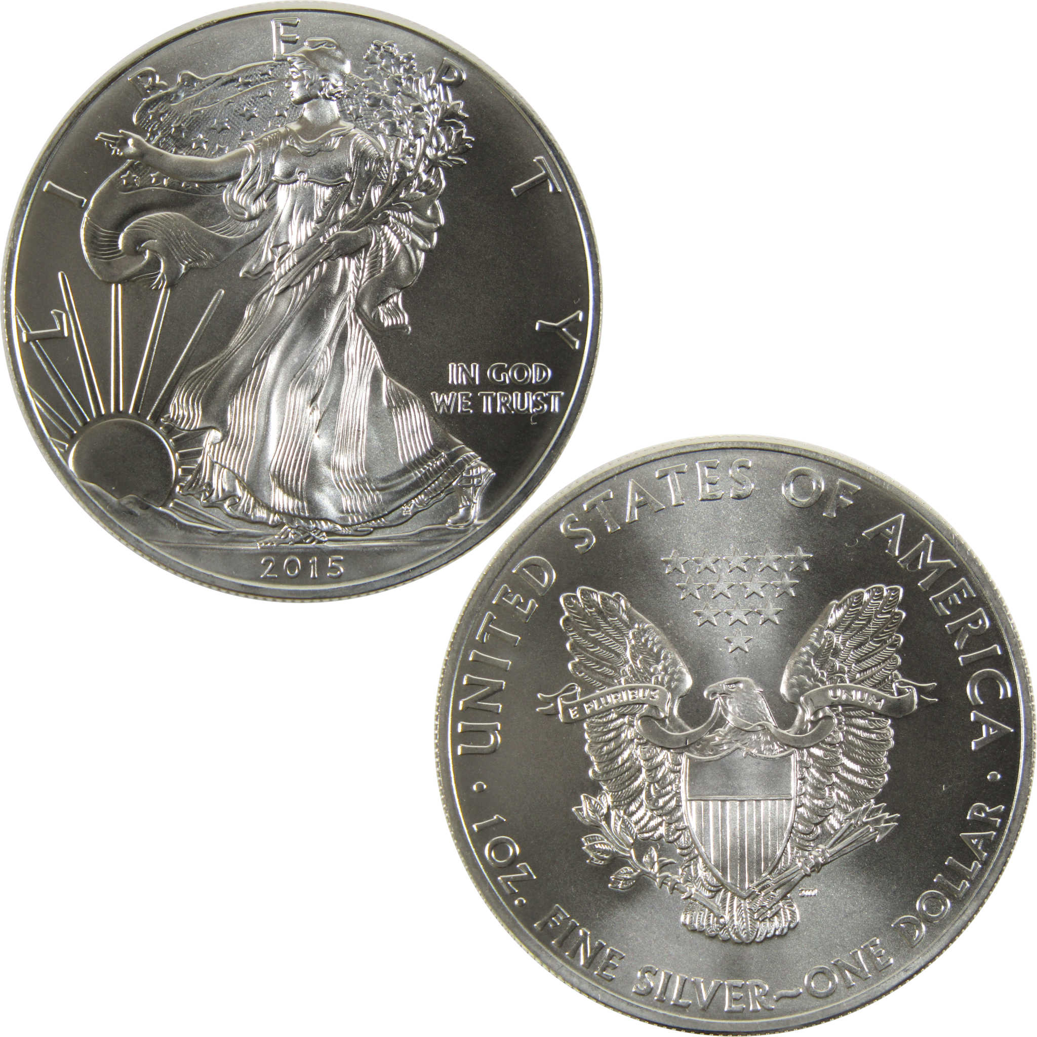 2015 American Eagle BU Uncirculated 1 oz .999 Silver Bullion $1 Coin