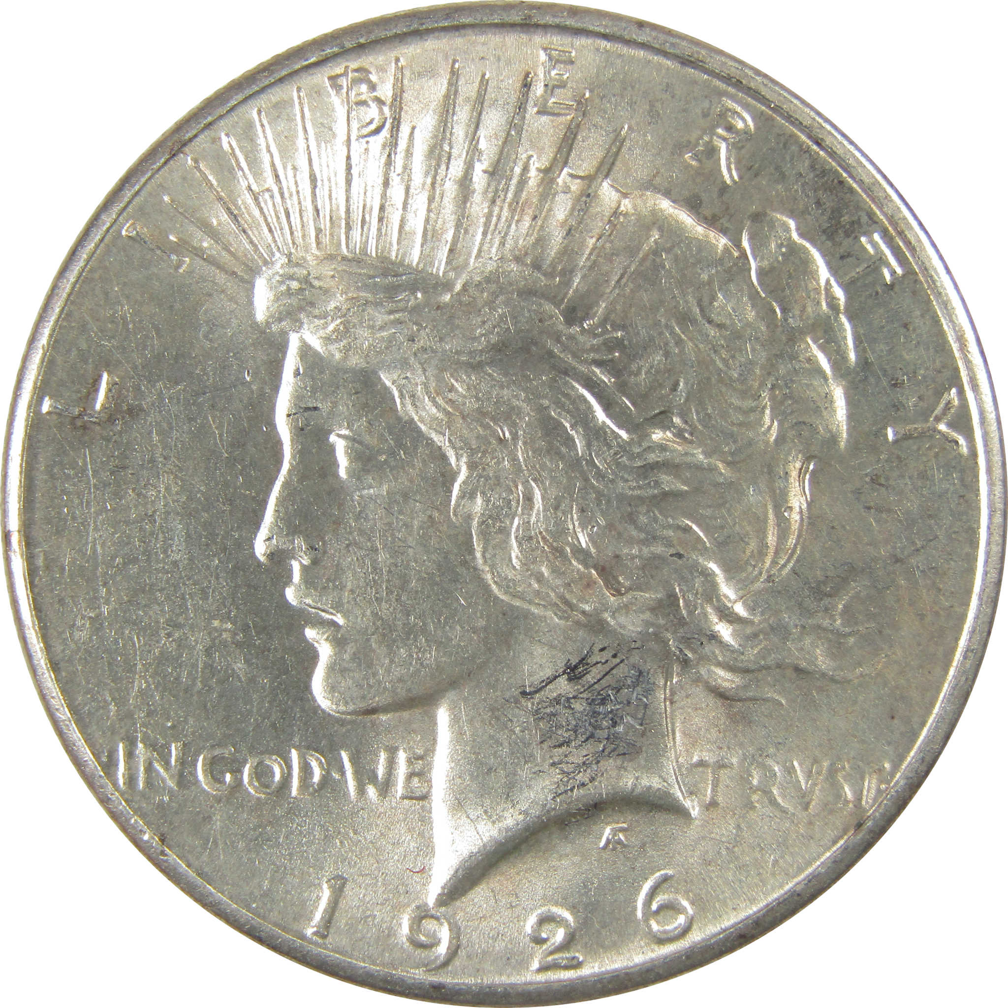 1926 S Peace Dollar Borderline Uncirculated Silver $1 Coin SKU:I23184