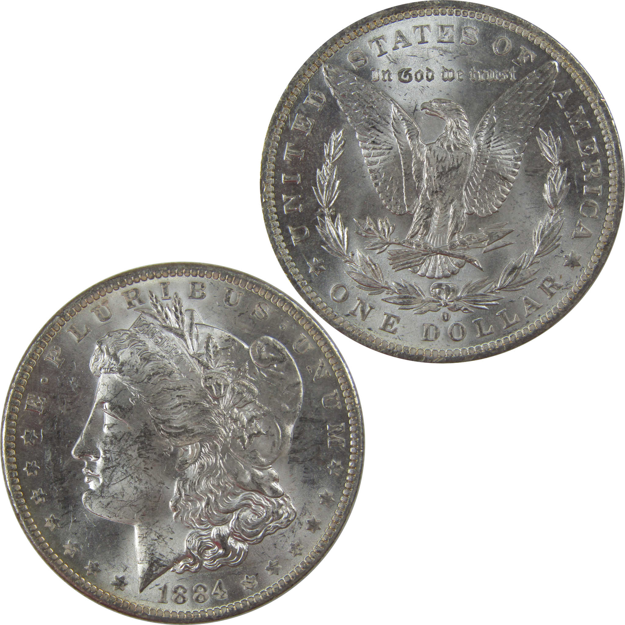 1884 O Morgan Dollar Uncirculated Silver $1 Coin SKU:CPC1162 - Morgan coin - Morgan silver dollar - Morgan silver dollar for sale - Profile Coins &amp; Collectibles