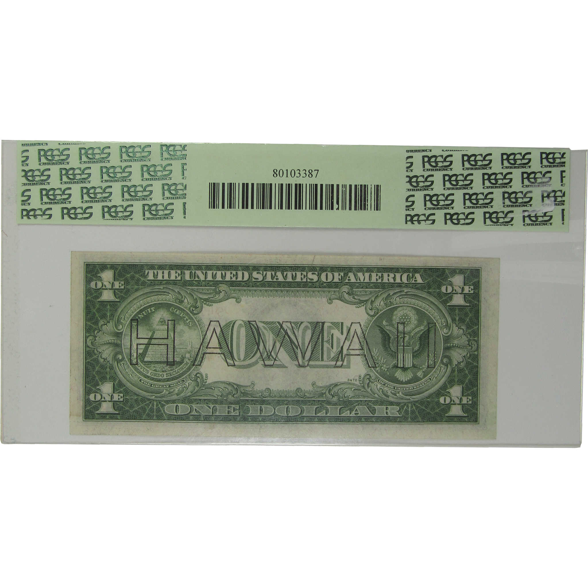 1935 A $1 Silver Certificate Hawaii WWII Fr 2300 Choice Unc 63 PCGS
