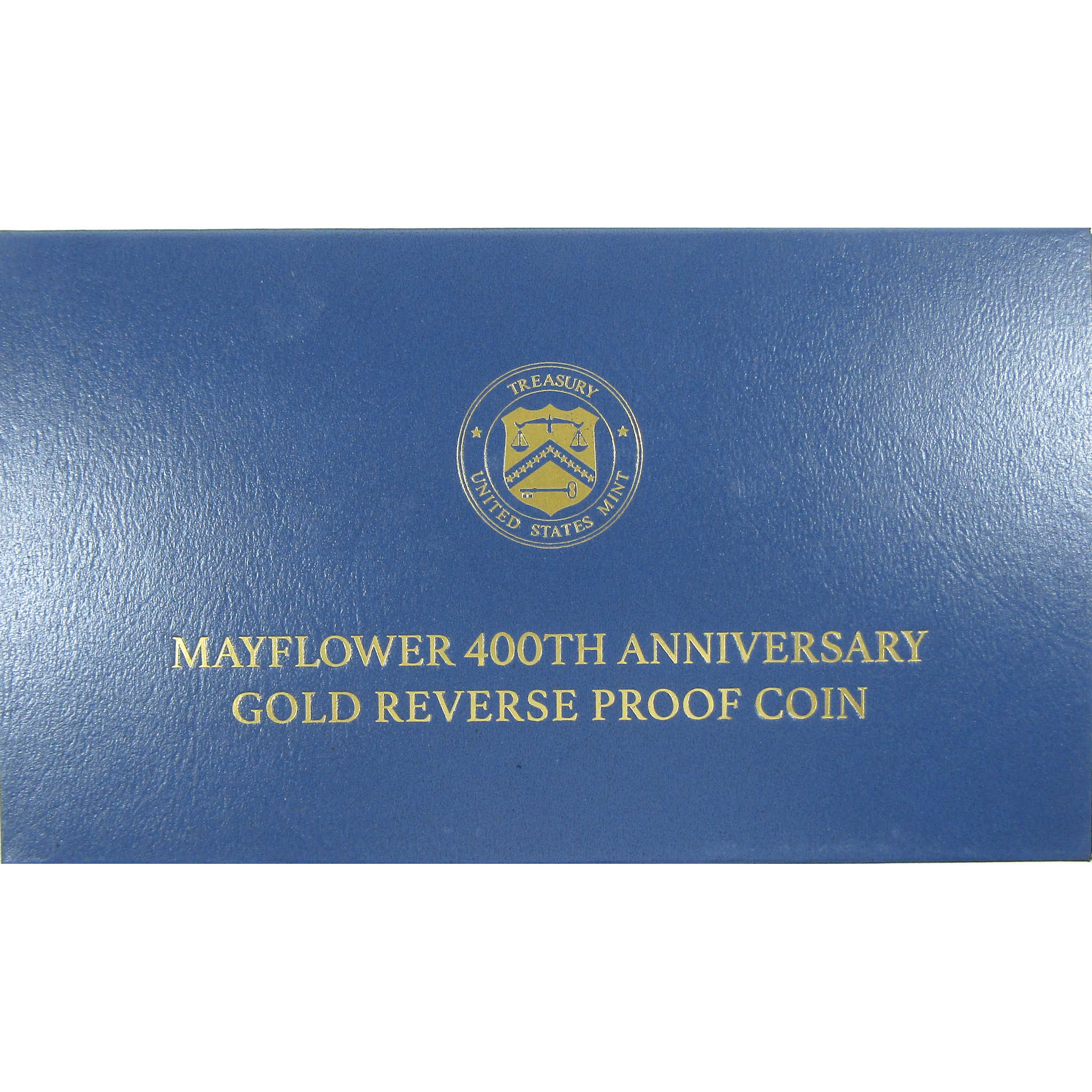 Mayflower 400th Anniversary 1/4 oz .9999 Gold $10 Reverse Proof OGP