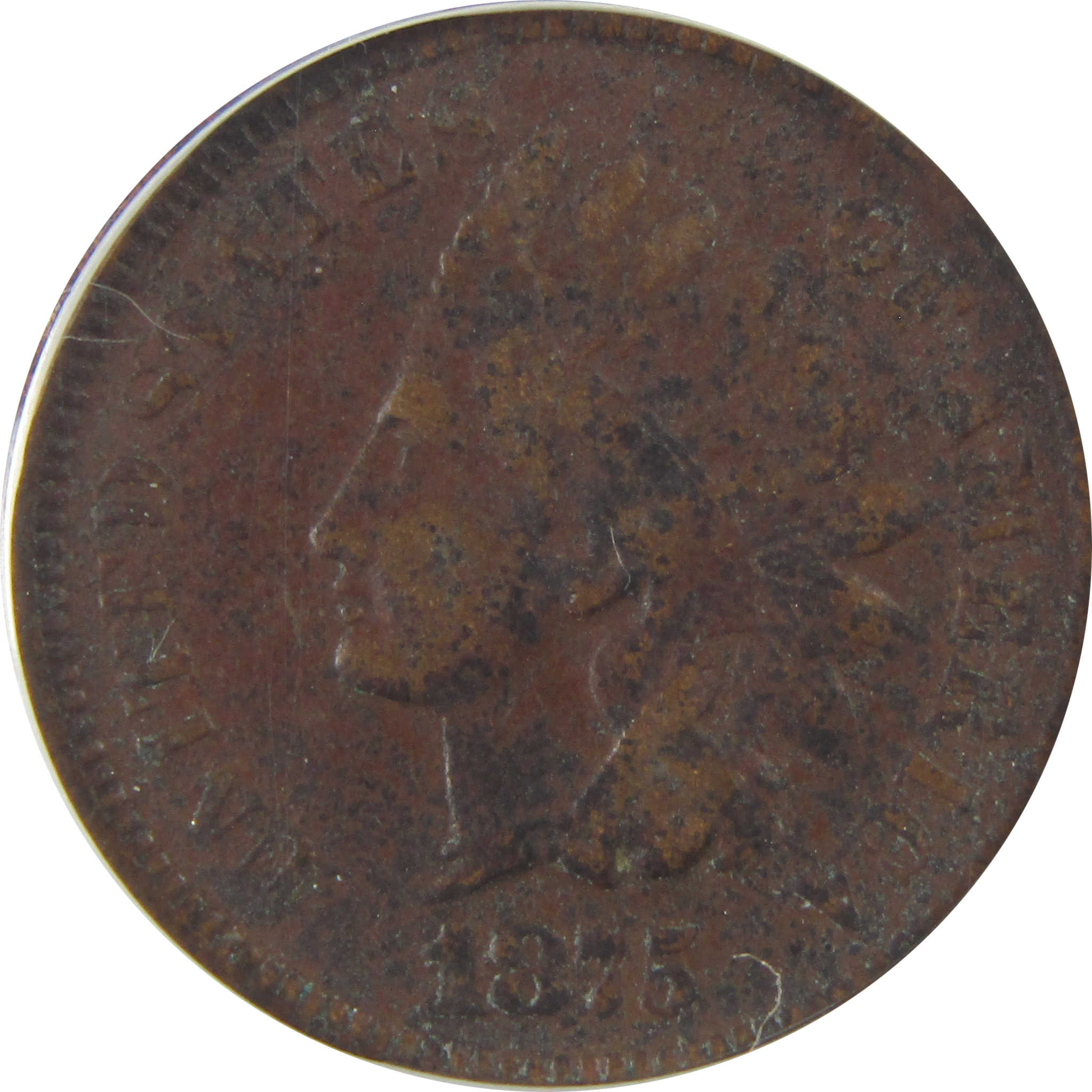 1875 Indian Head Cent VF 25 Details ANACS Penny 1c Coin SKU:I22277