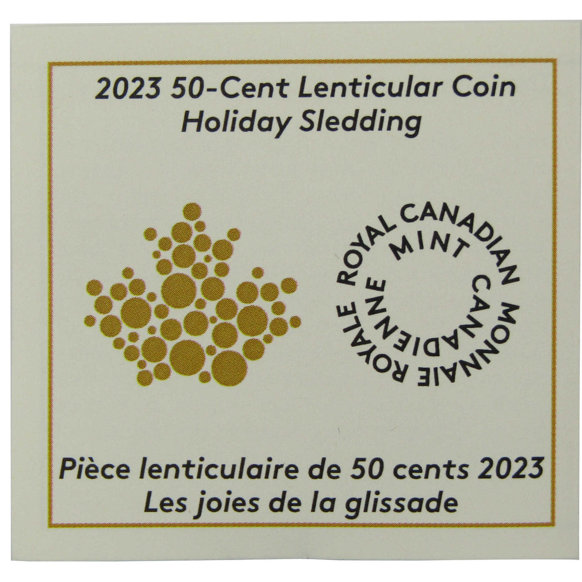 2023 Canada Holiday Sledding Half Dollar Lenticular Coin Uncirculated
