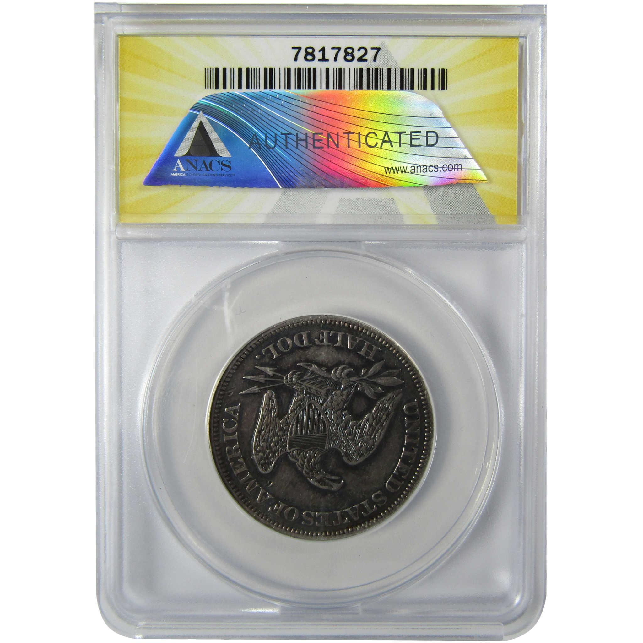 1861 Seated Liberty Silver Half Dollar EF 45 Details ANACS SKU:CP812