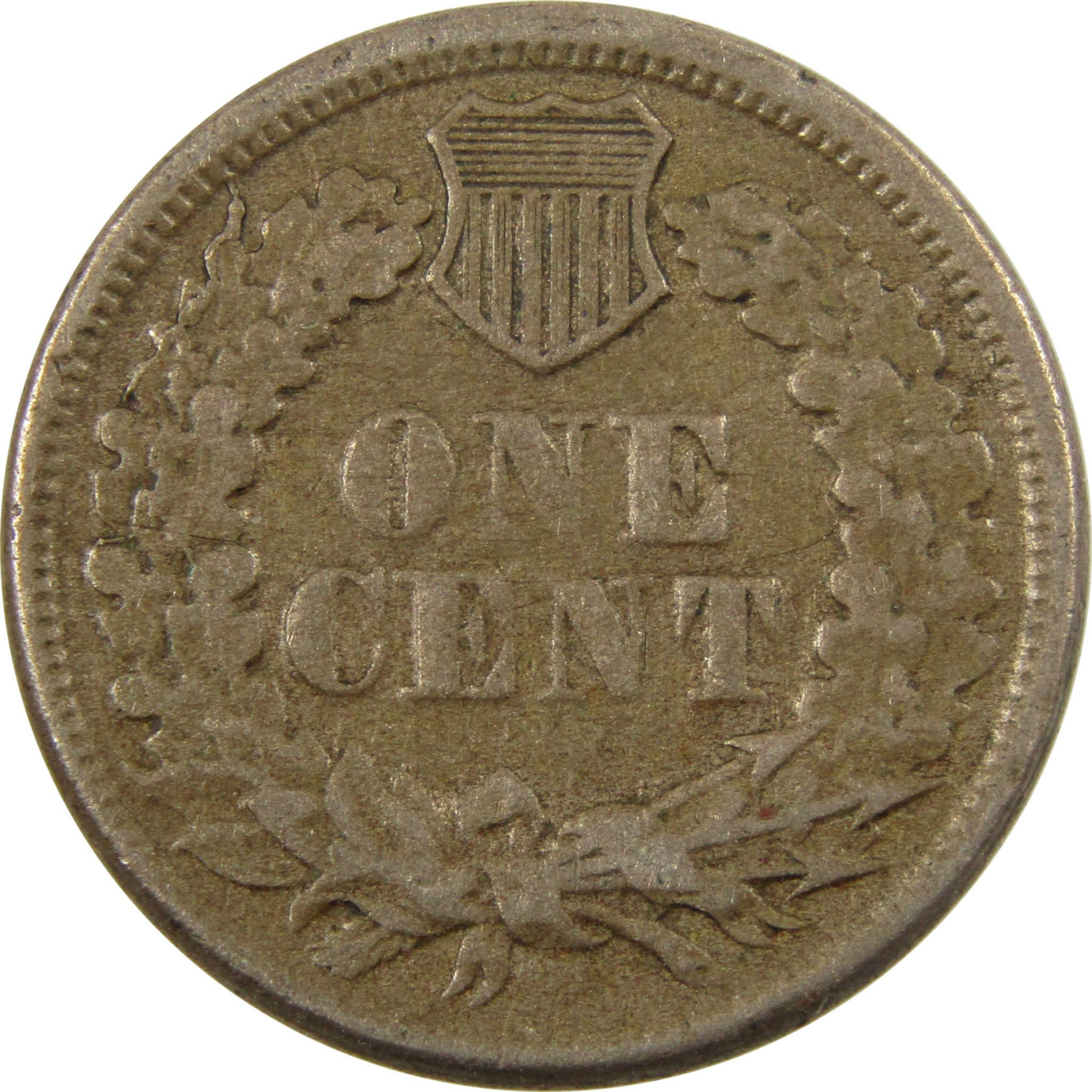 1863 Indian Head Cent VG Very Good Penny 1c Coin SKU:CP1132