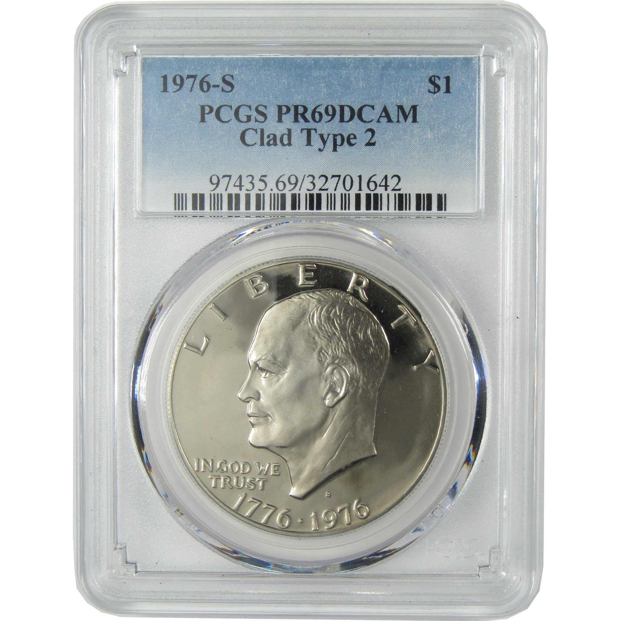 1976 S Type 2 Eisenhower Dollar Clad PR 69 DCAM PCGS SKU:CP1562