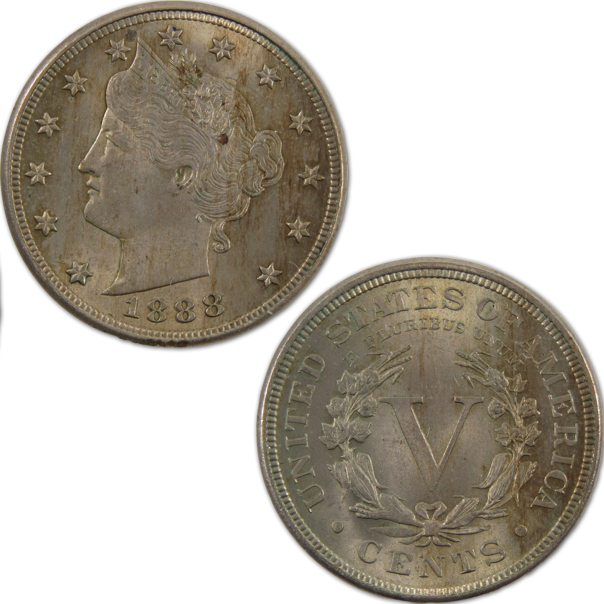 1888 Liberty Head V Nickel BU Uncirculated 5c Coin SKU:I10390