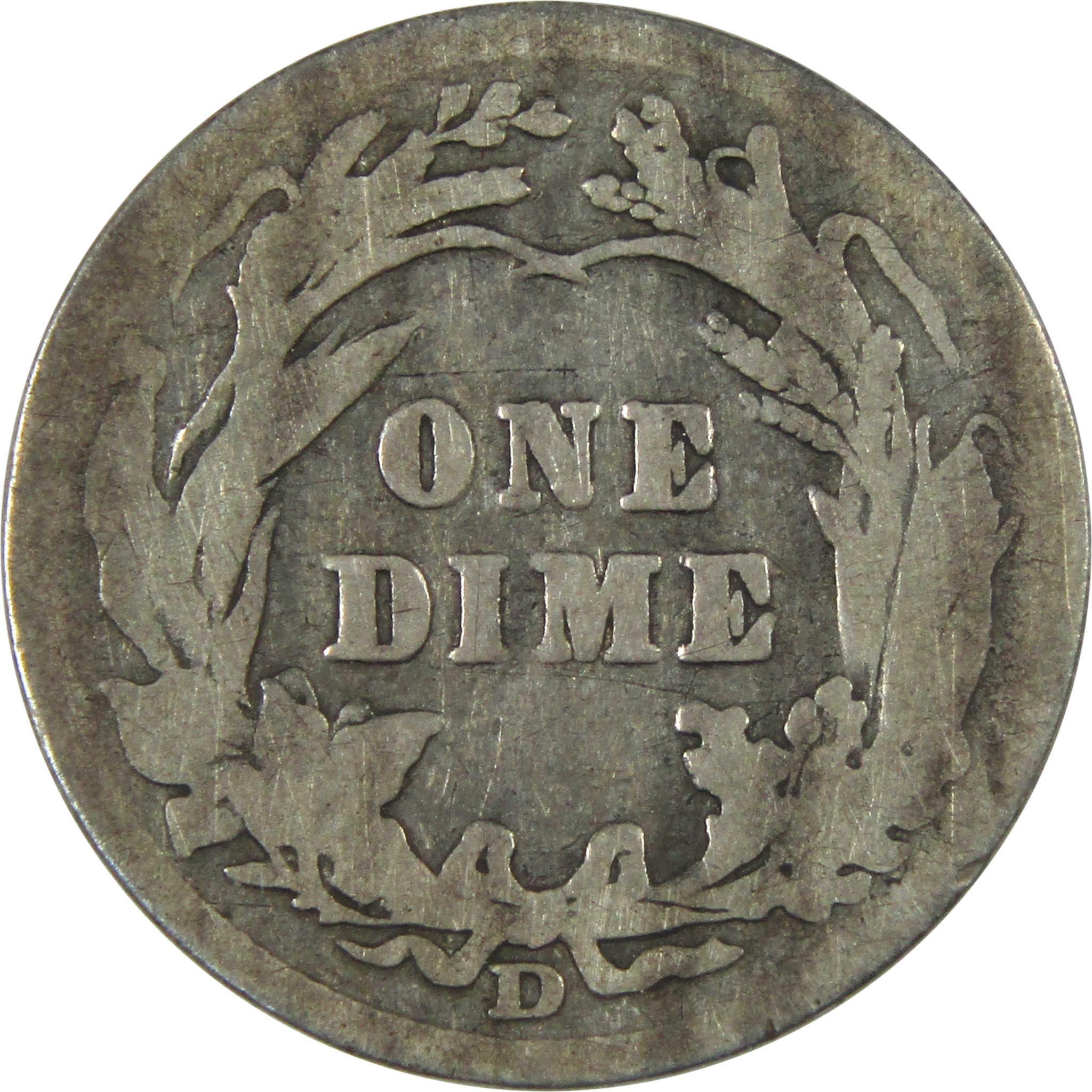 1908 D Barber Dime G Good Silver 10c Coin SKU:I14808