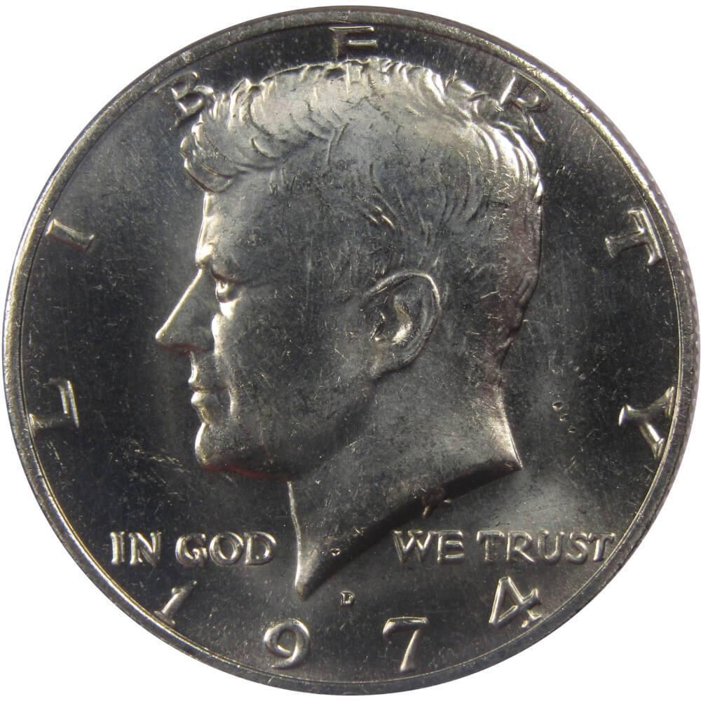 1974 D Kennedy Half Dollar Clad Uncirculated Mint State 50c Coin