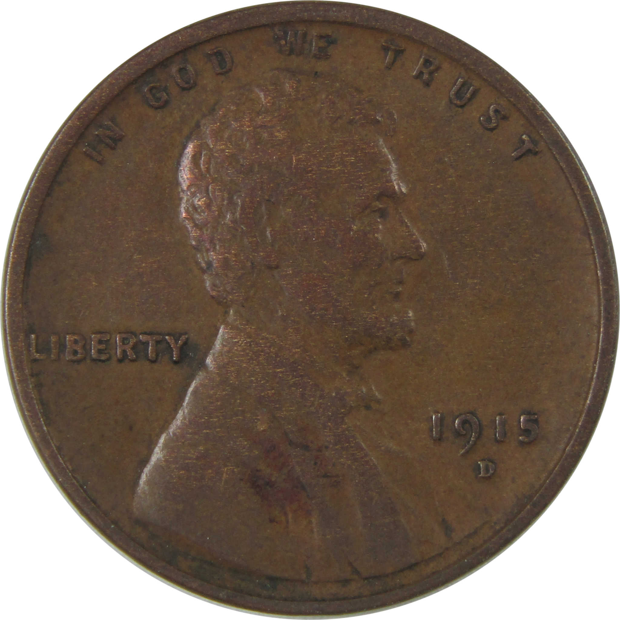 1915 D Lincoln Wheat Cent XF EF Extremely Fine Penny SKU:I23861