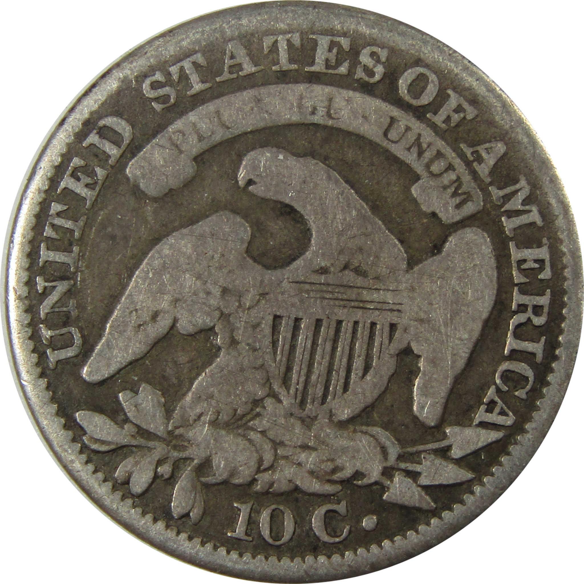 1832 Capped Bust Silver Dime G Good 10c Coin Collectible SKU:I25888