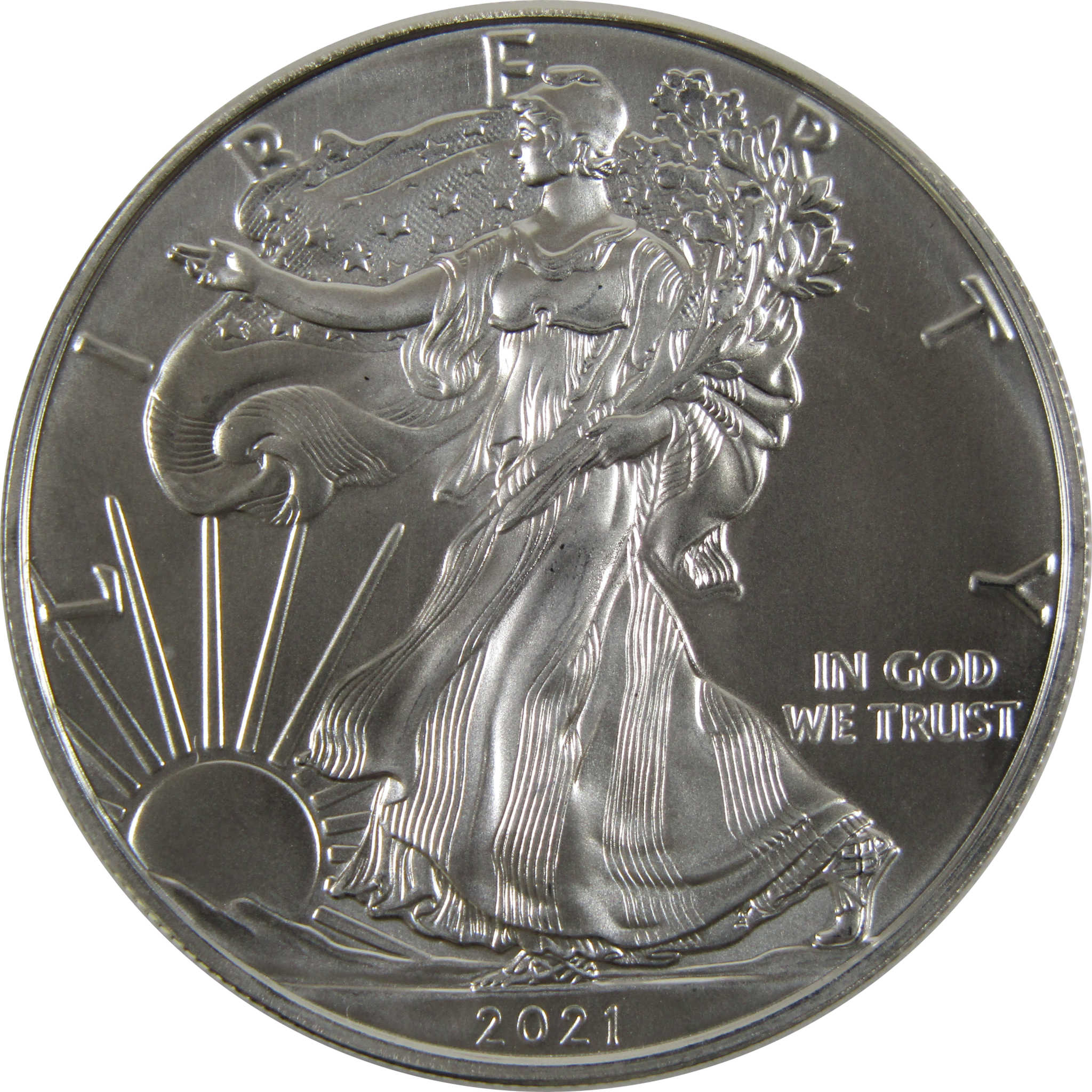 2021 Type 1 American Eagle BU Uncirculated 1 oz .999 Silver $1 Coin