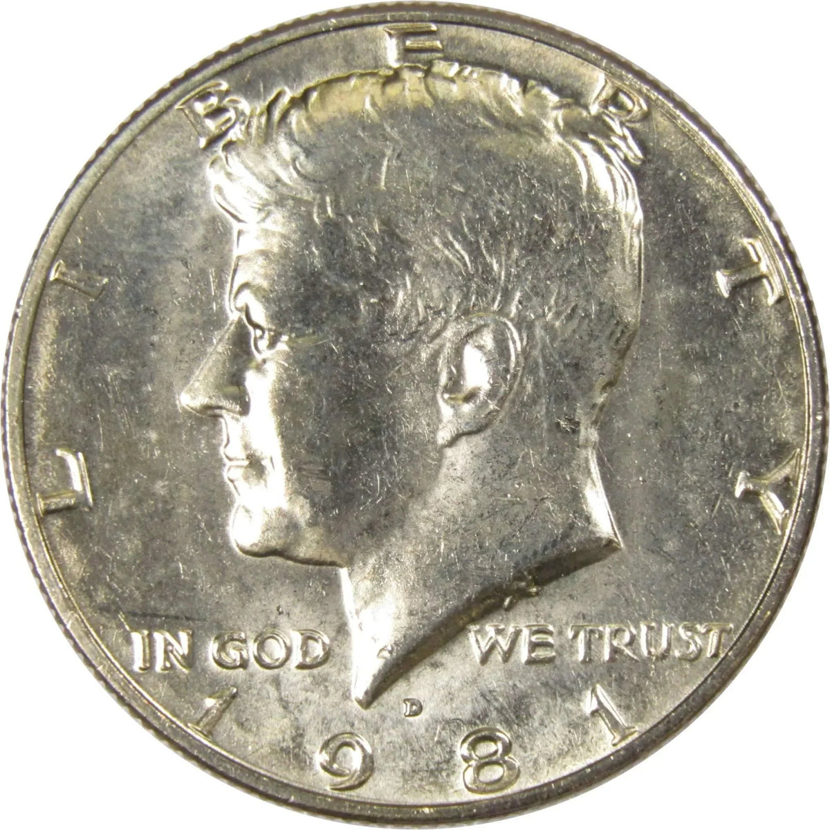 1981 D Kennedy Half Dollar Clad Uncirculated Mint State 50c Coin