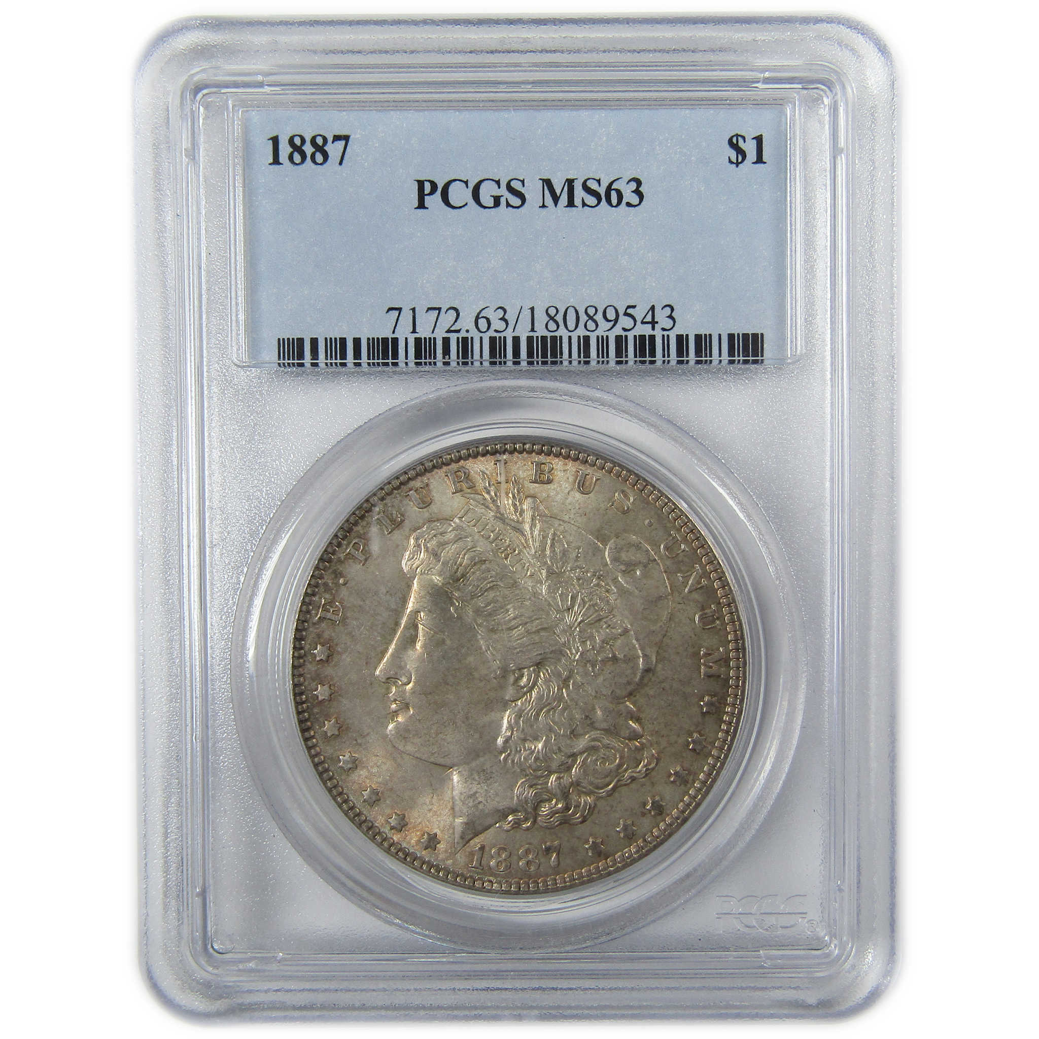 1887 Morgan Silver Dollar MS 63 PCGS Uncirculated $1 Coin SKU:CP1598 - Morgan coin - Morgan silver dollar - Morgan silver dollar for sale - Profile Coins &amp; Collectibles