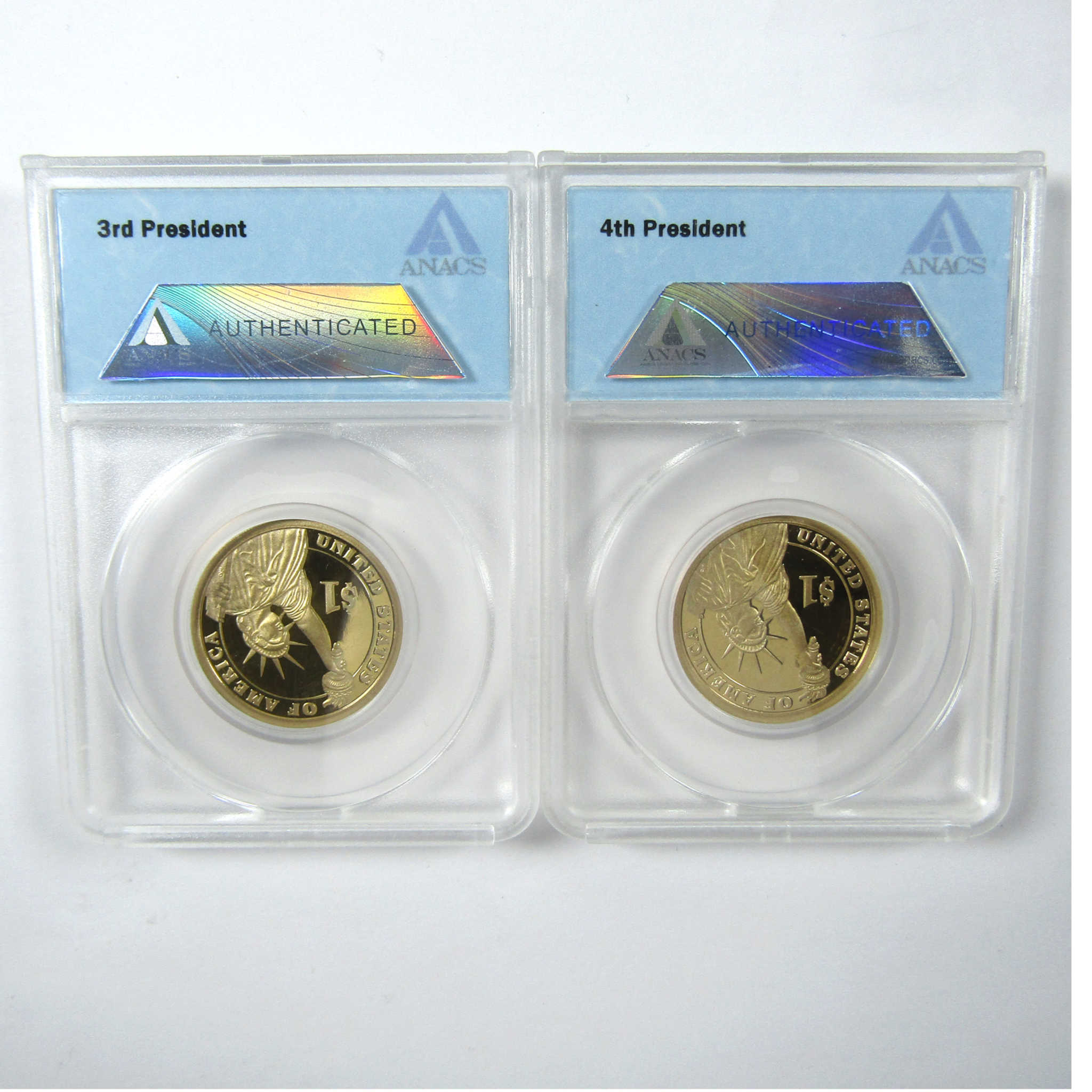 2007 Presidential Dollar 4 Coin Set PR 70 DCAM ANACS SKU:CPC6614