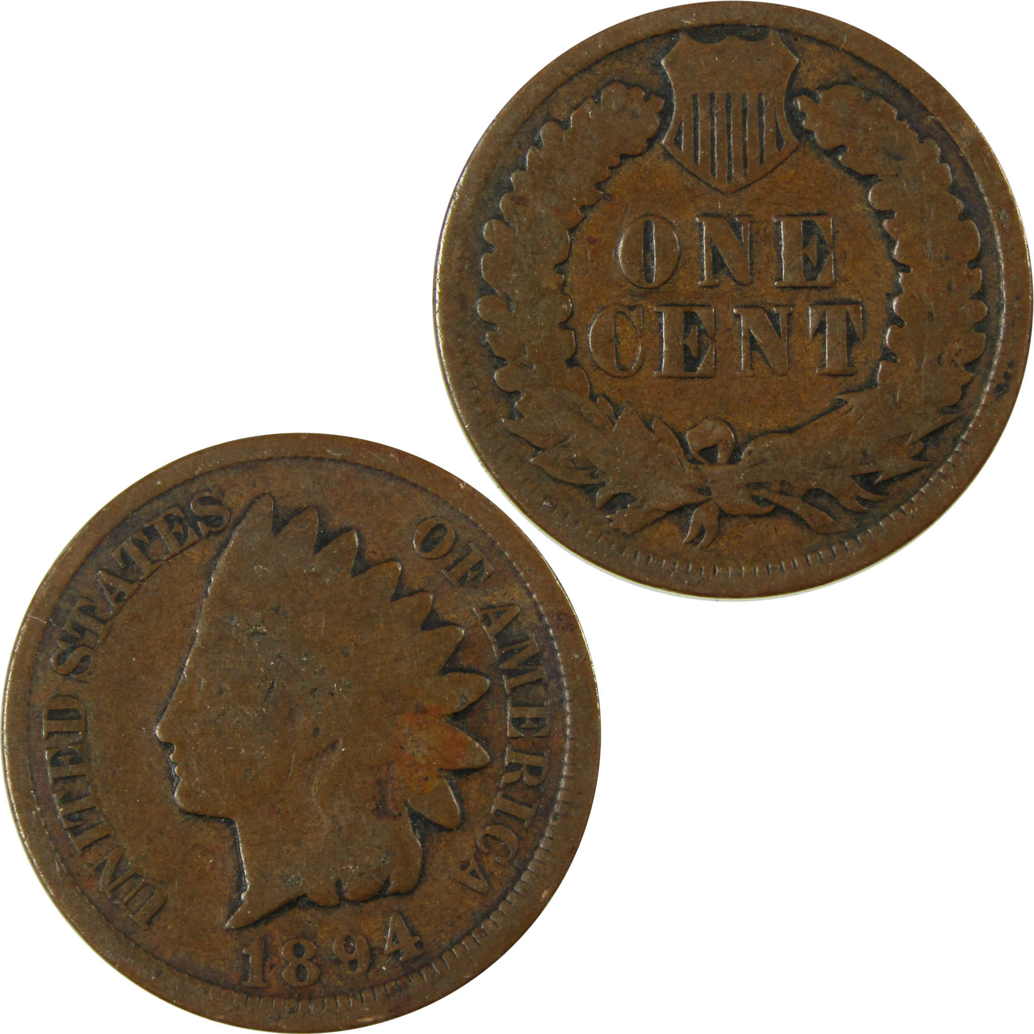 1894 Indian Head Cent G Good Penny 1c Coin Collectible SKU:I26543