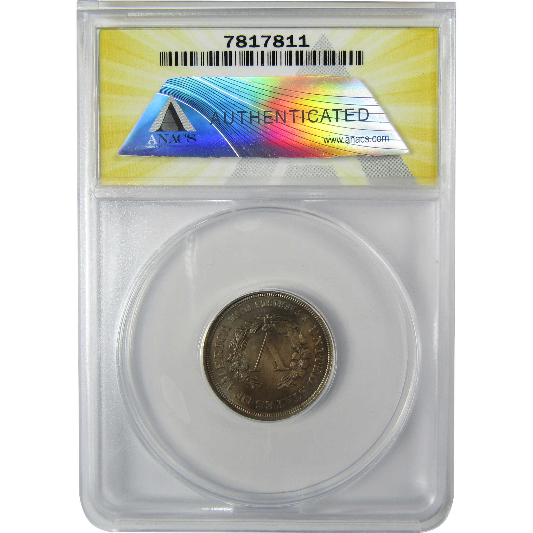 1883 No Cents Liberty Head V Nickel MS 60 Details ANACS SKU:CP776