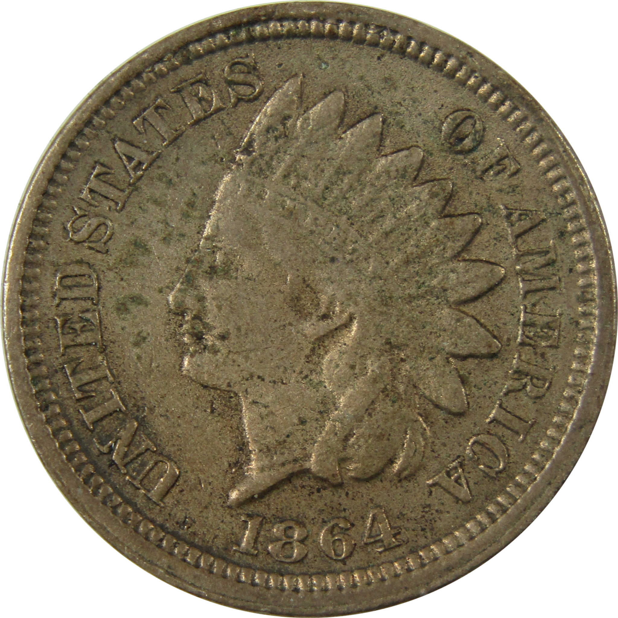 1864 Indian Head Copper-Nickel 1c Extremely Fine Details SKU:CP1165