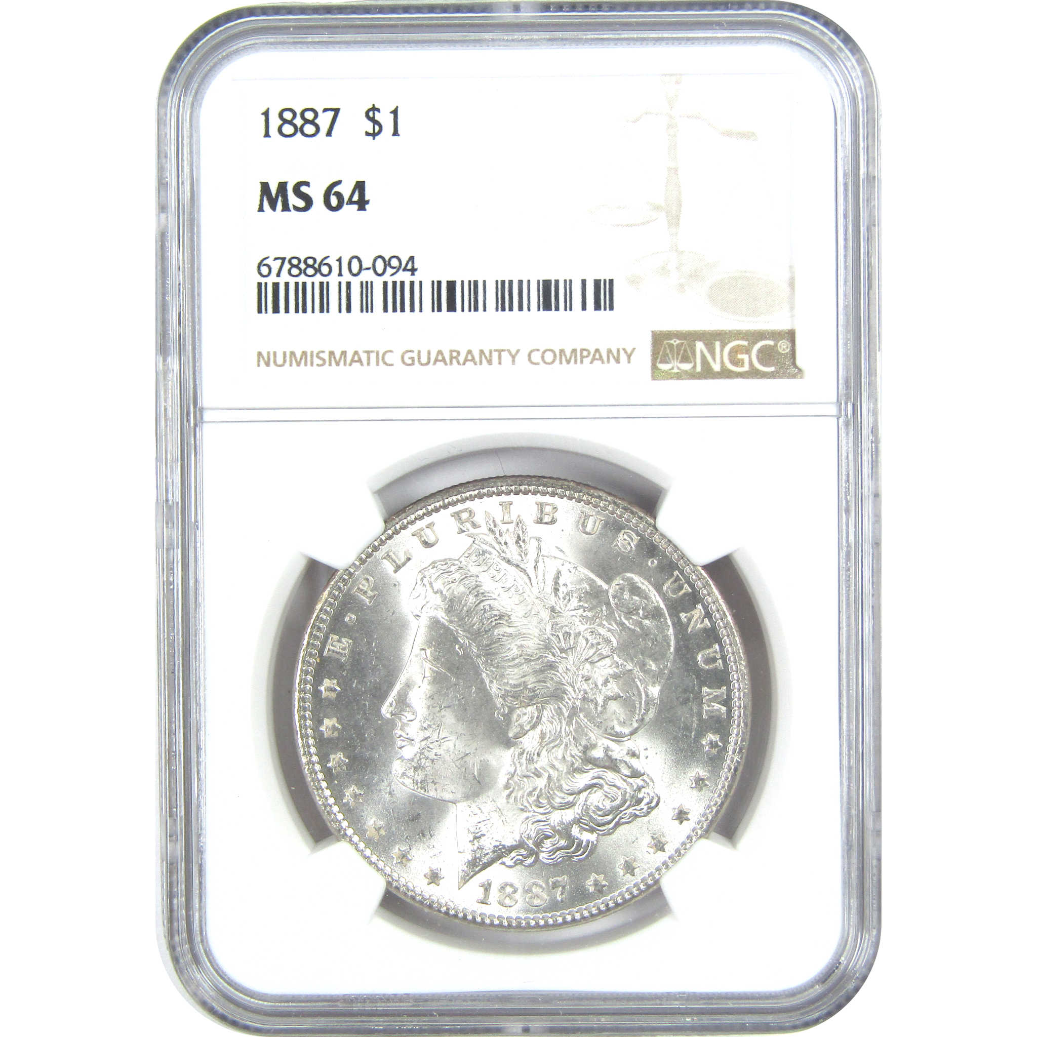 1887 Morgan Dollar MS 64 NGC Silver $1 Uncirculated Coin SKU:I15689 - Morgan coin - Morgan silver dollar - Morgan silver dollar for sale - Profile Coins &amp; Collectibles