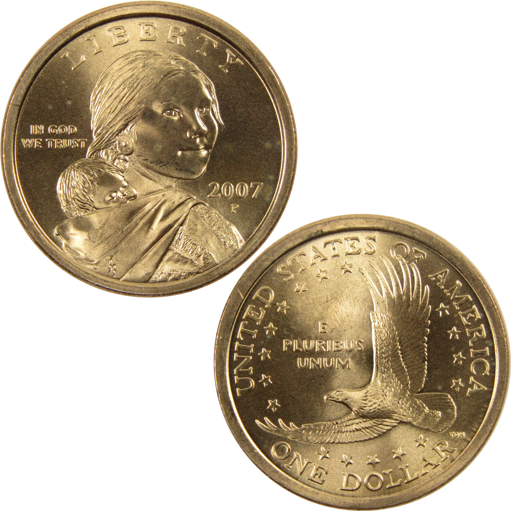 2007 P Sacagawea Native American Dollar BU Uncirculated $1 Coin