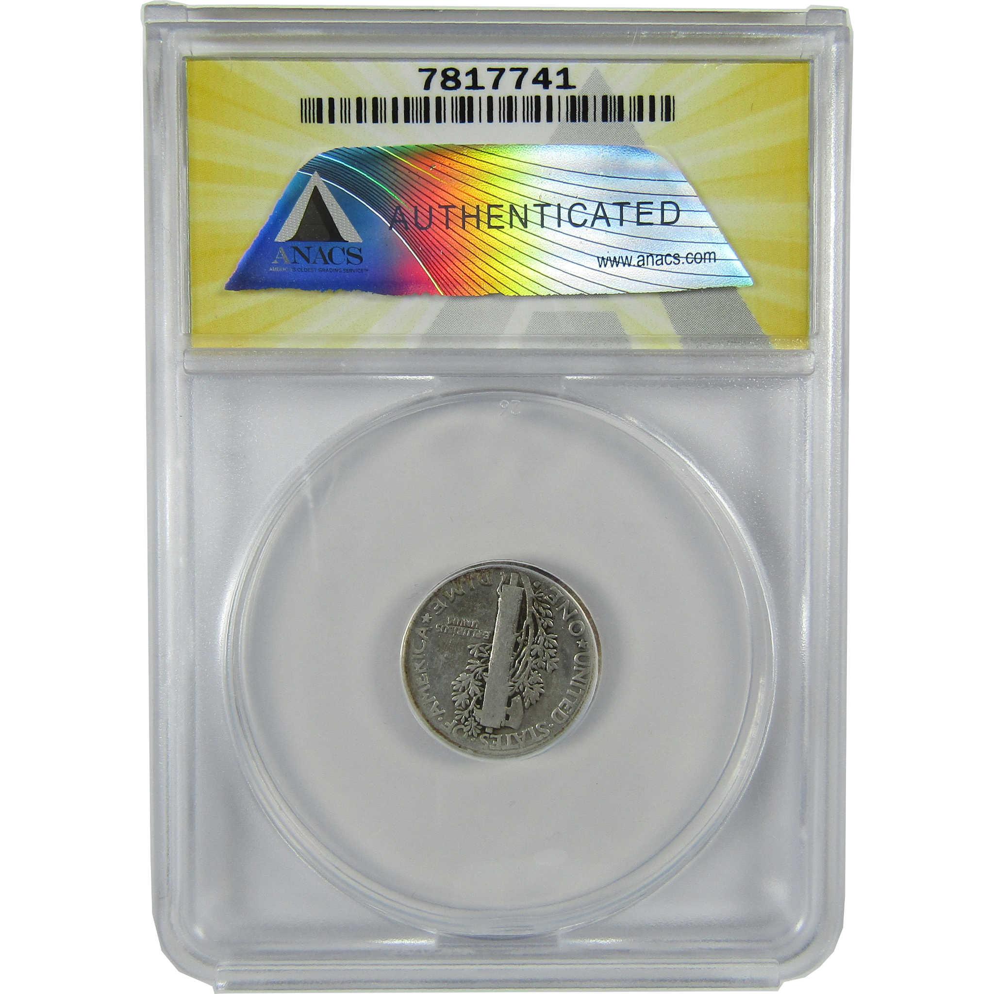 1916 D Mercury Silver Dime G 4 Details ANACS 10c Coin SKU:CP764