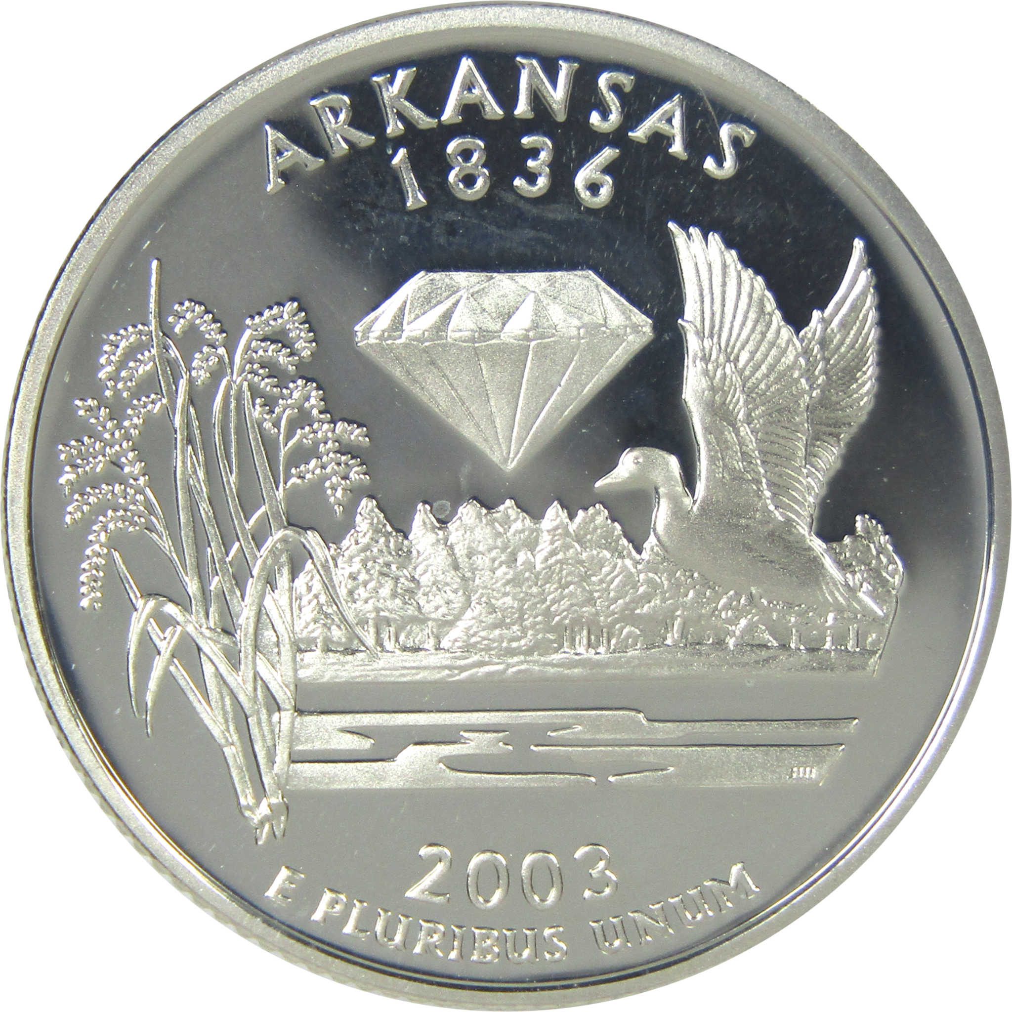 2003 S Arkansas State Quarter Choice Proof Silver 25c Coin