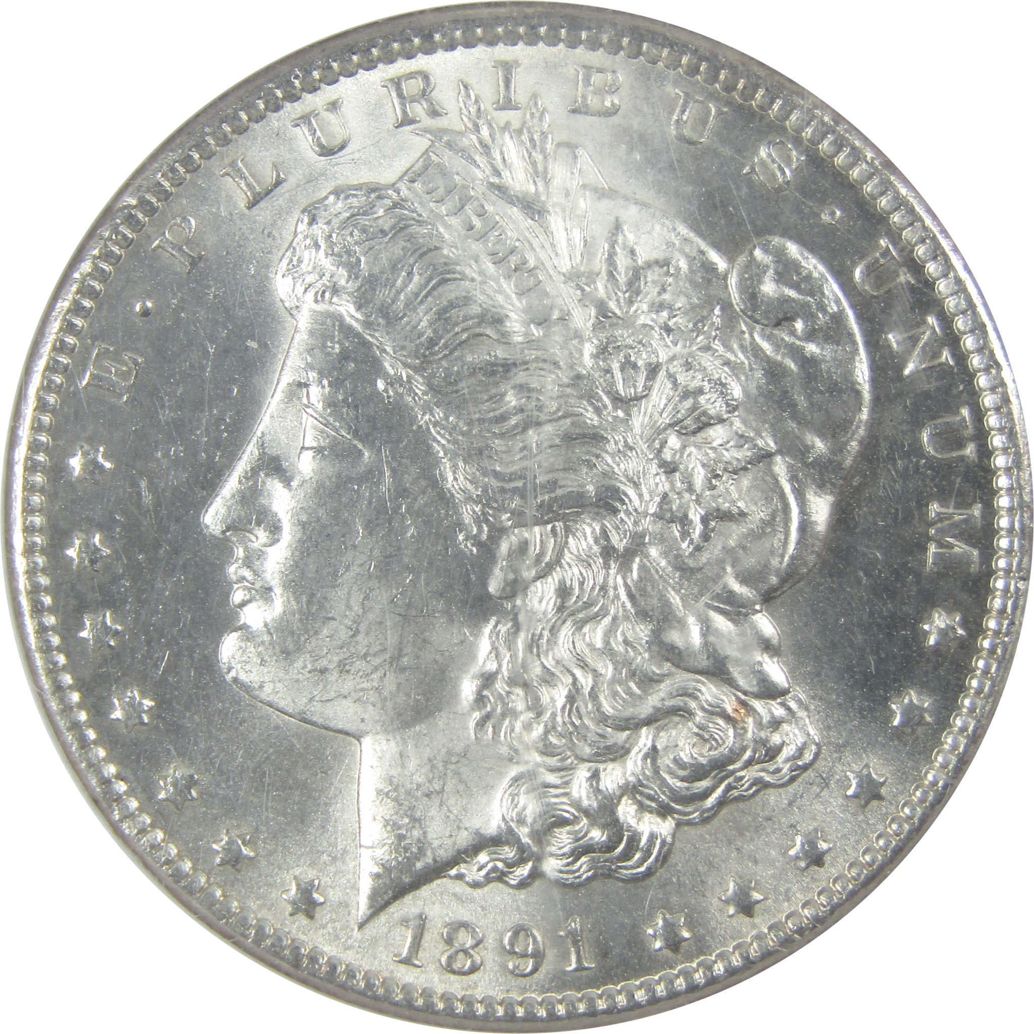 1891 CC VAM-3 Spitting Eagle Top 100 Morgan $1 MS 62 NGC SKU:I15676 - Morgan coin - Morgan silver dollar - Morgan silver dollar for sale - Profile Coins &amp; Collectibles