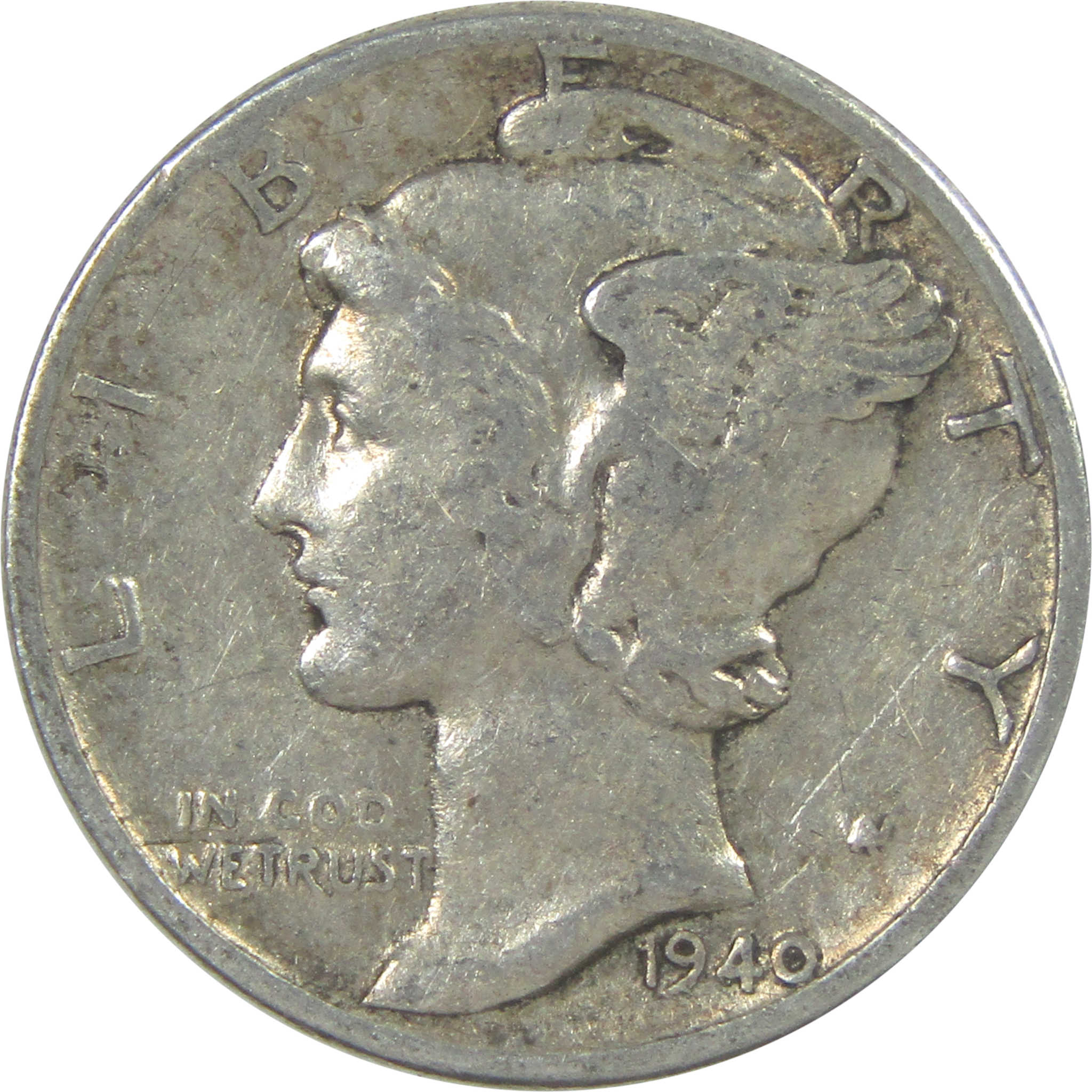 1940 Mercury Dime Silver 10c Coin