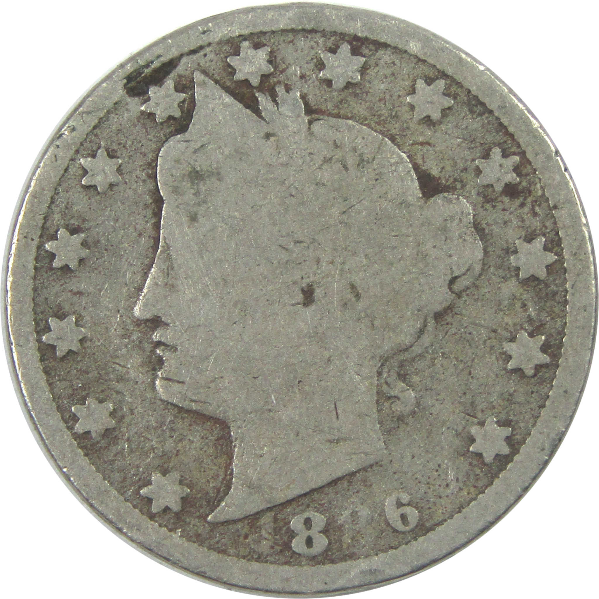 1886 Liberty Head V Nickel AG About Good 5c Coin SKU:I15407