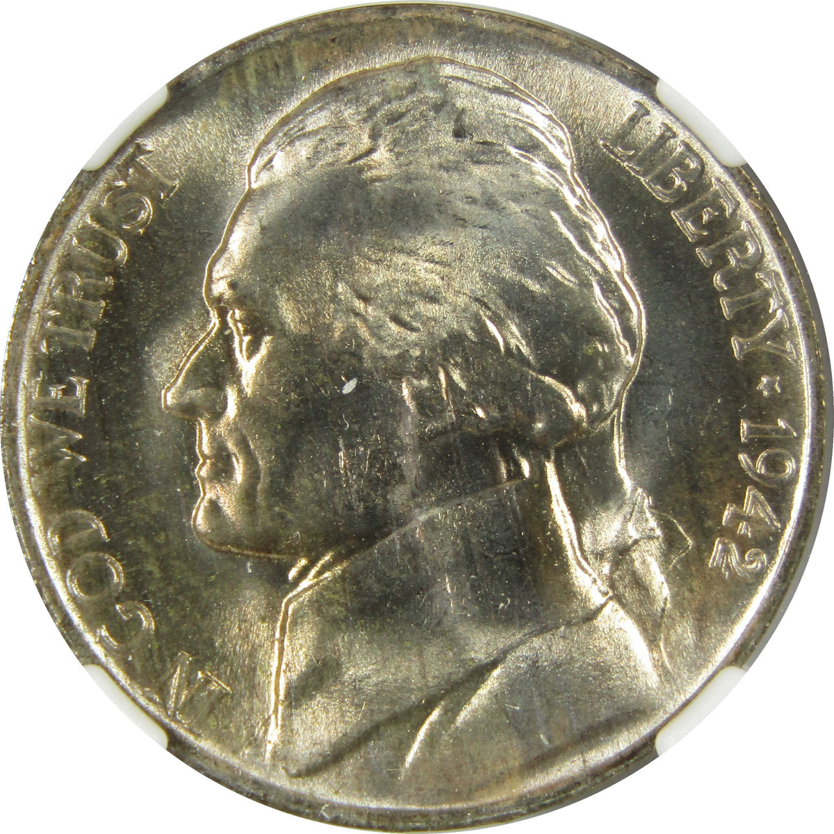 1942 P Jefferson Wartime Silver Nickel MS 66 5FS NGC Coin SKU:I28712