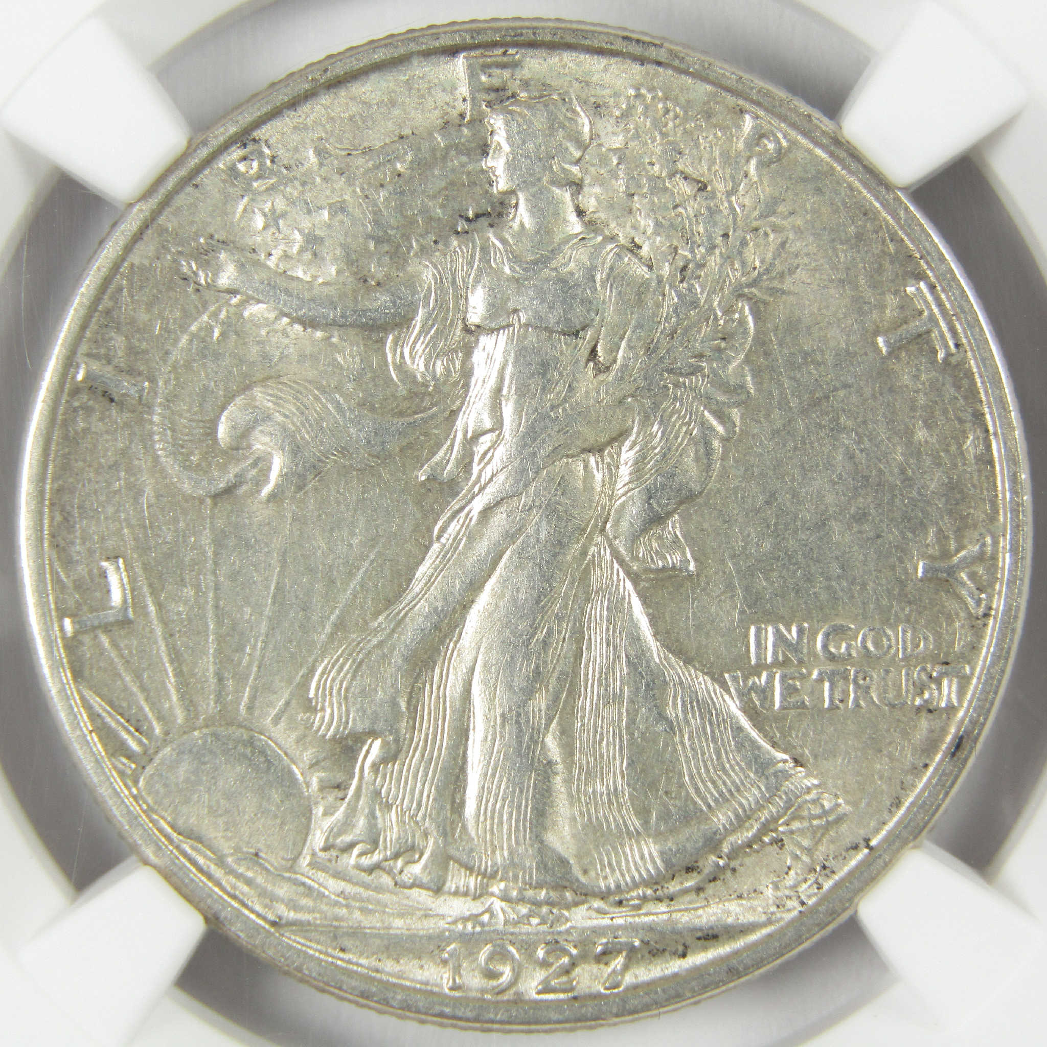 1927 S Liberty Walking Silver Half Dollar AU 55 NGC 50c Coin