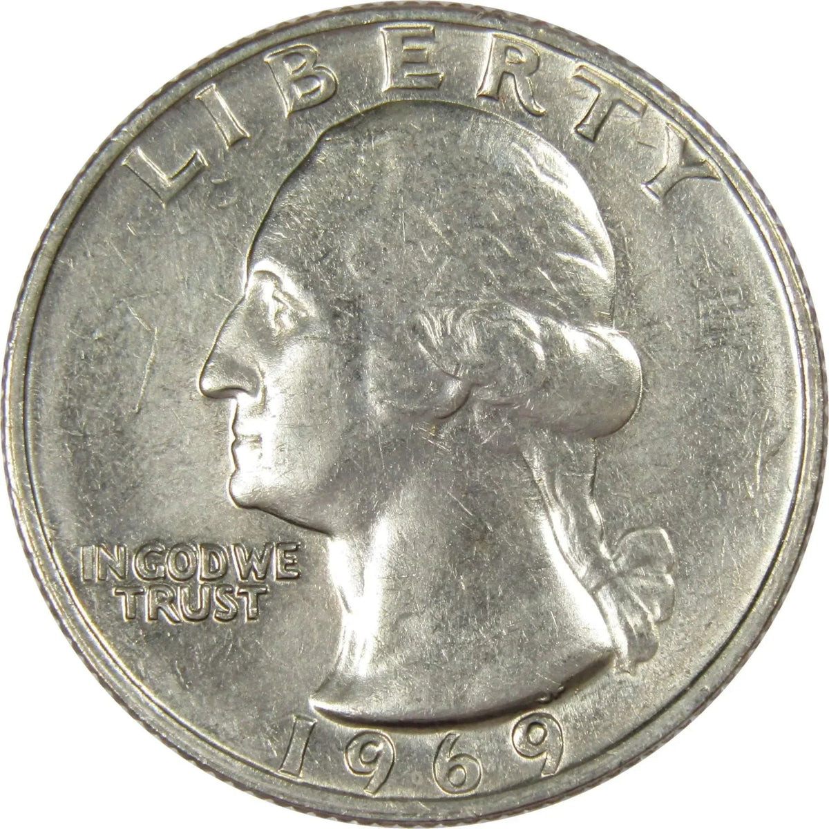 1969 Washington Quarter Clad Uncirculated Mint State 25c Coin