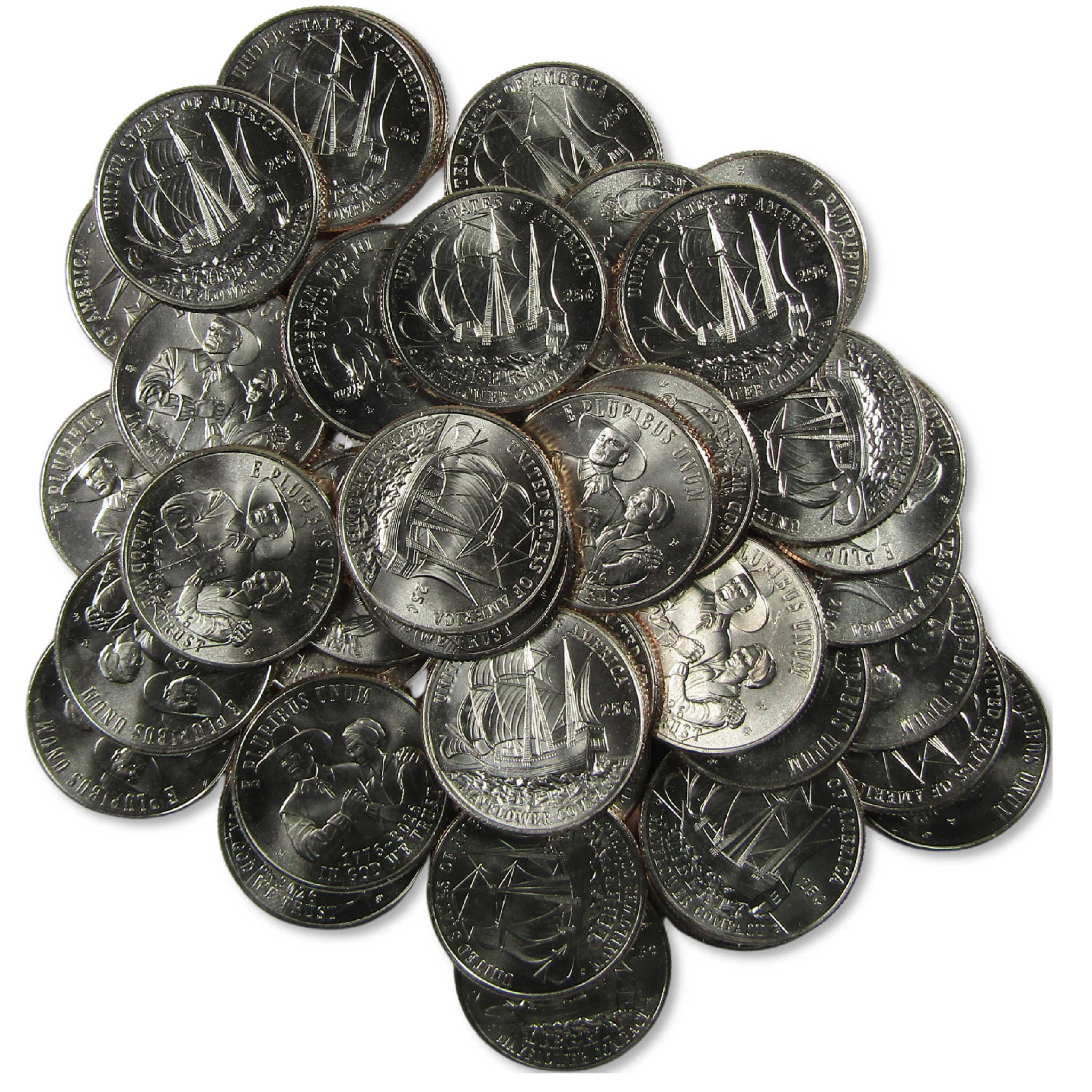 2026 P Mayflower Compact Semiquincentennial Quarter Roll Uncirculated