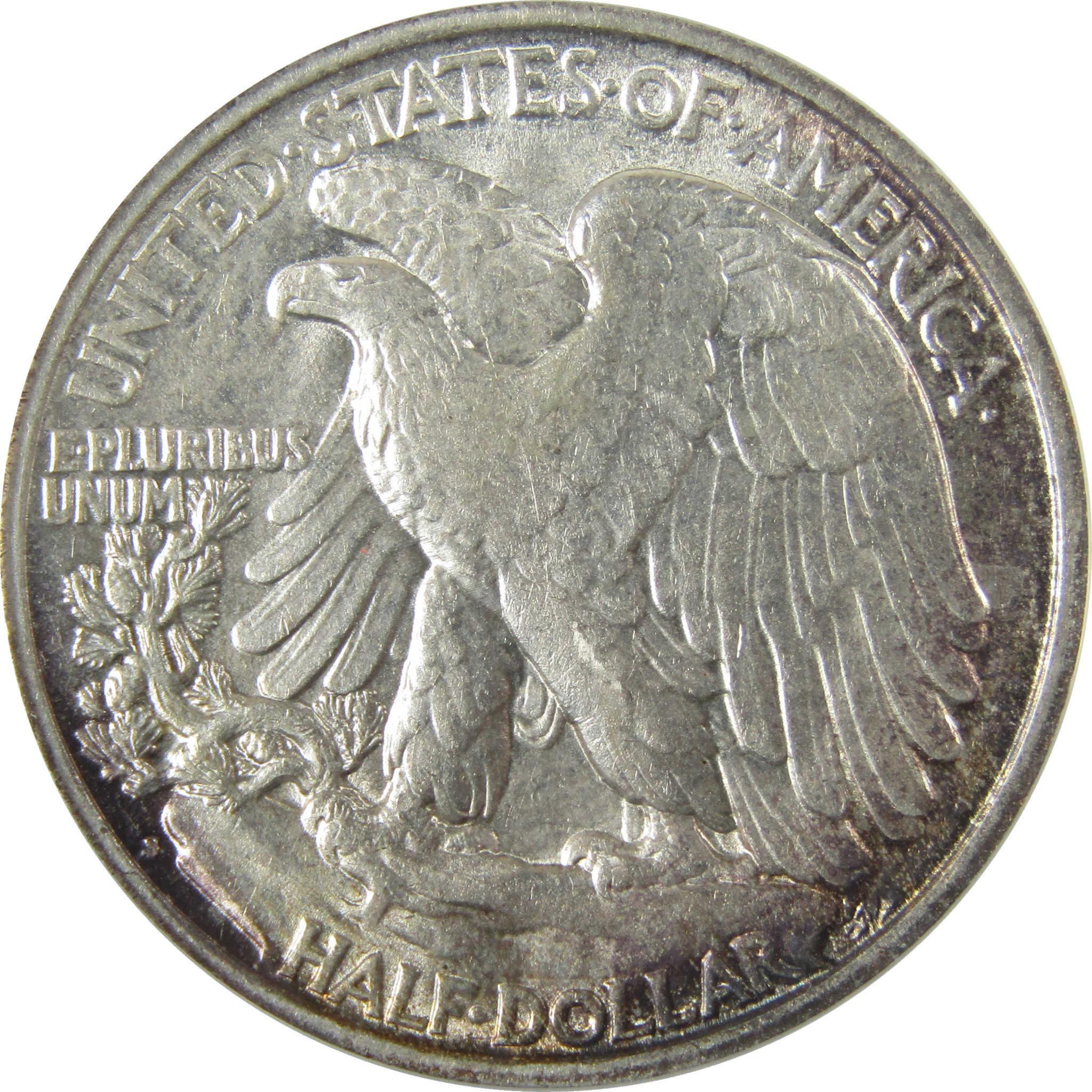 1917 S Reverse Liberty Walking 50c AU 55 Details ANACS SKU:I27998