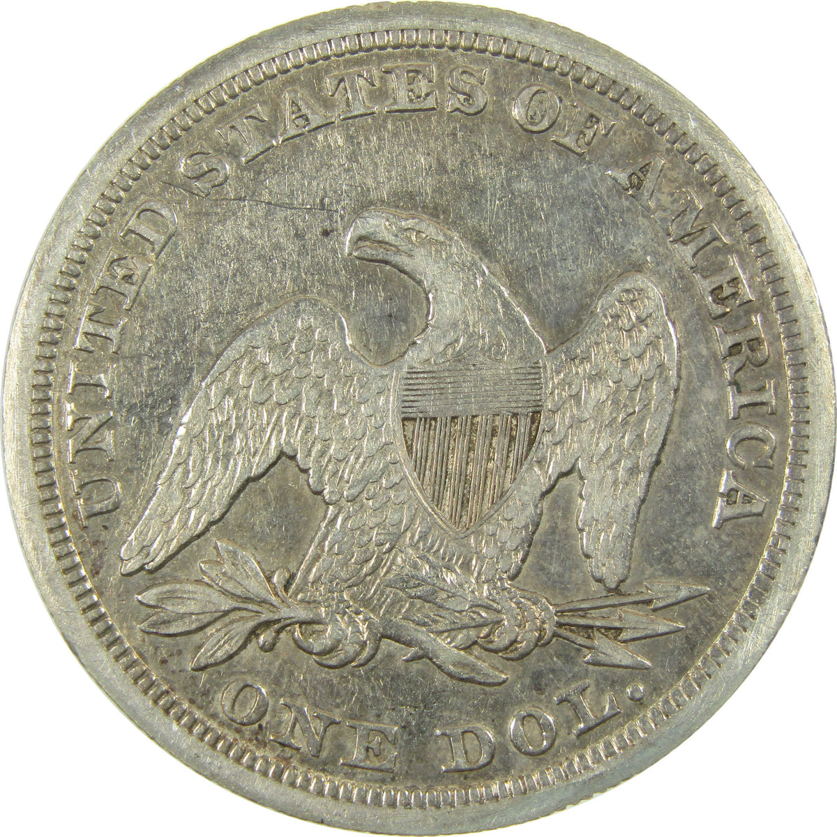 1847 Seated Liberty Silver Dollar VF Very Fine Details Coin SKU:CP1742