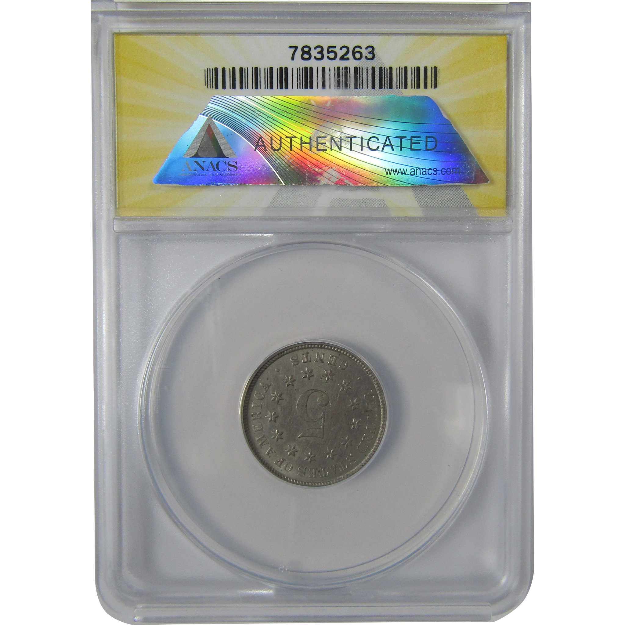 1882 Shield Nickel MS 60 ANACS Uncirculated 5c Coin SKU:I23663