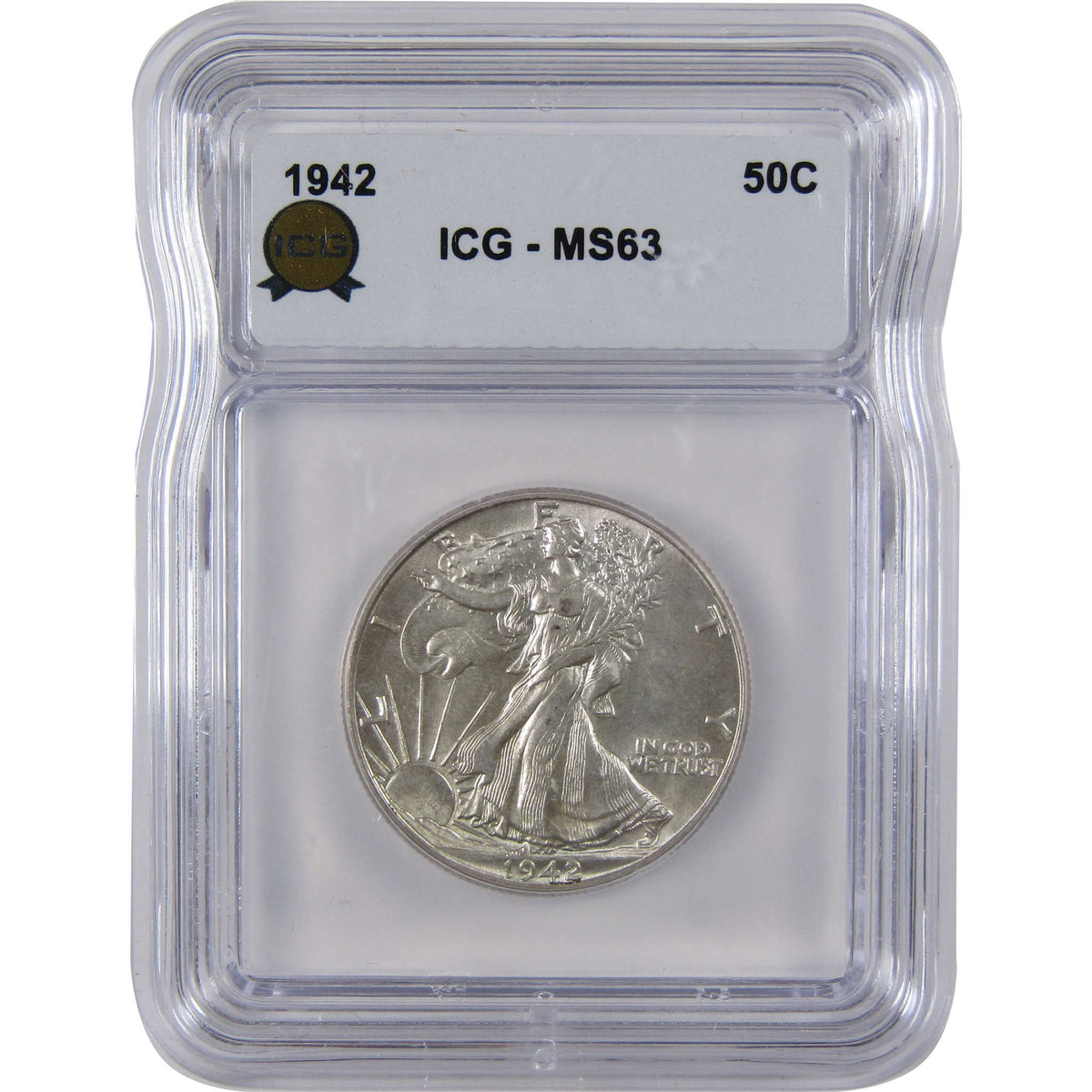 1942 Liberty Walking Silver Half Dollar MS 63 ICG 50c Coin SKU:I29140