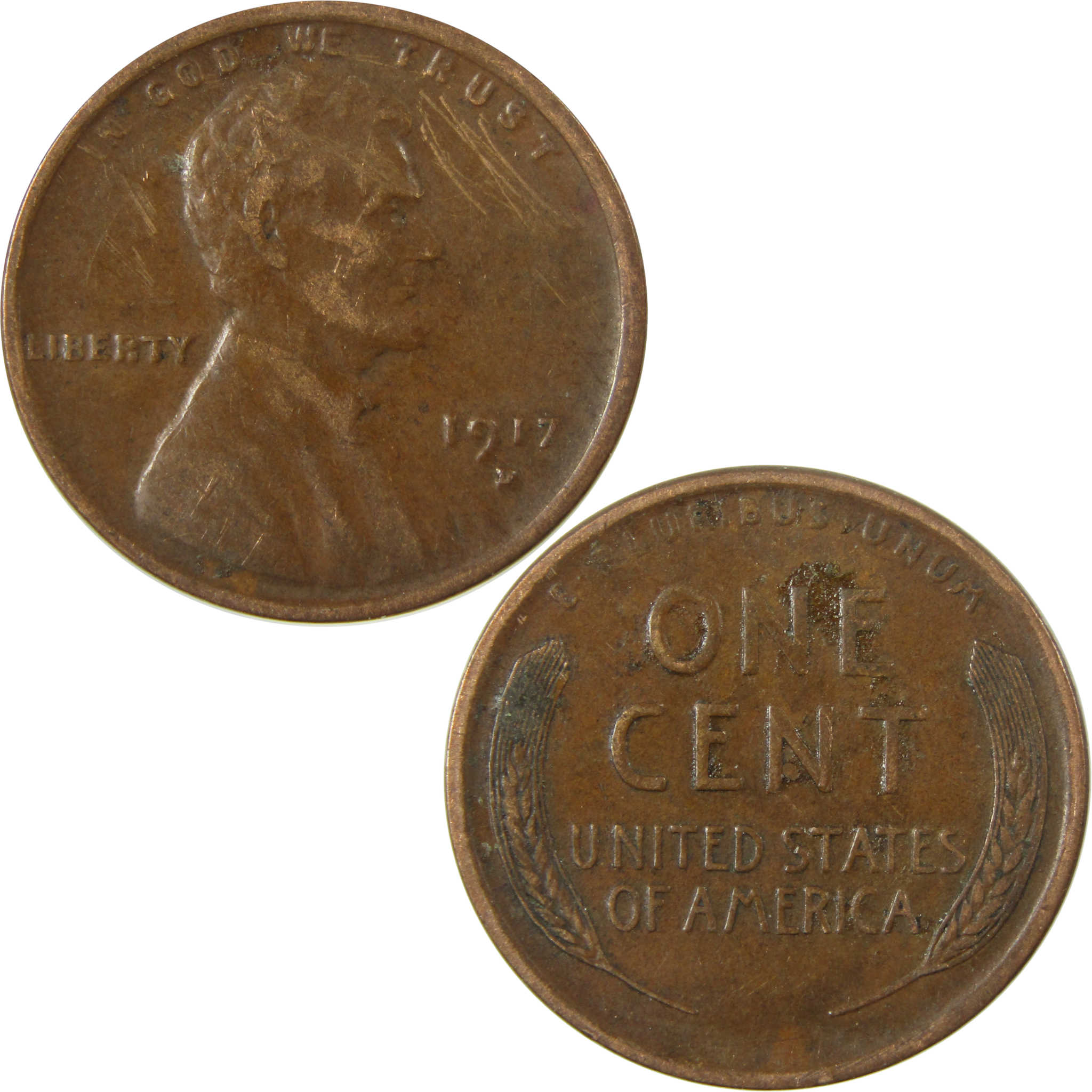 1917 D Lincoln Wheat Cent VF Very Fine Penny 1c Coin SKU:I26829
