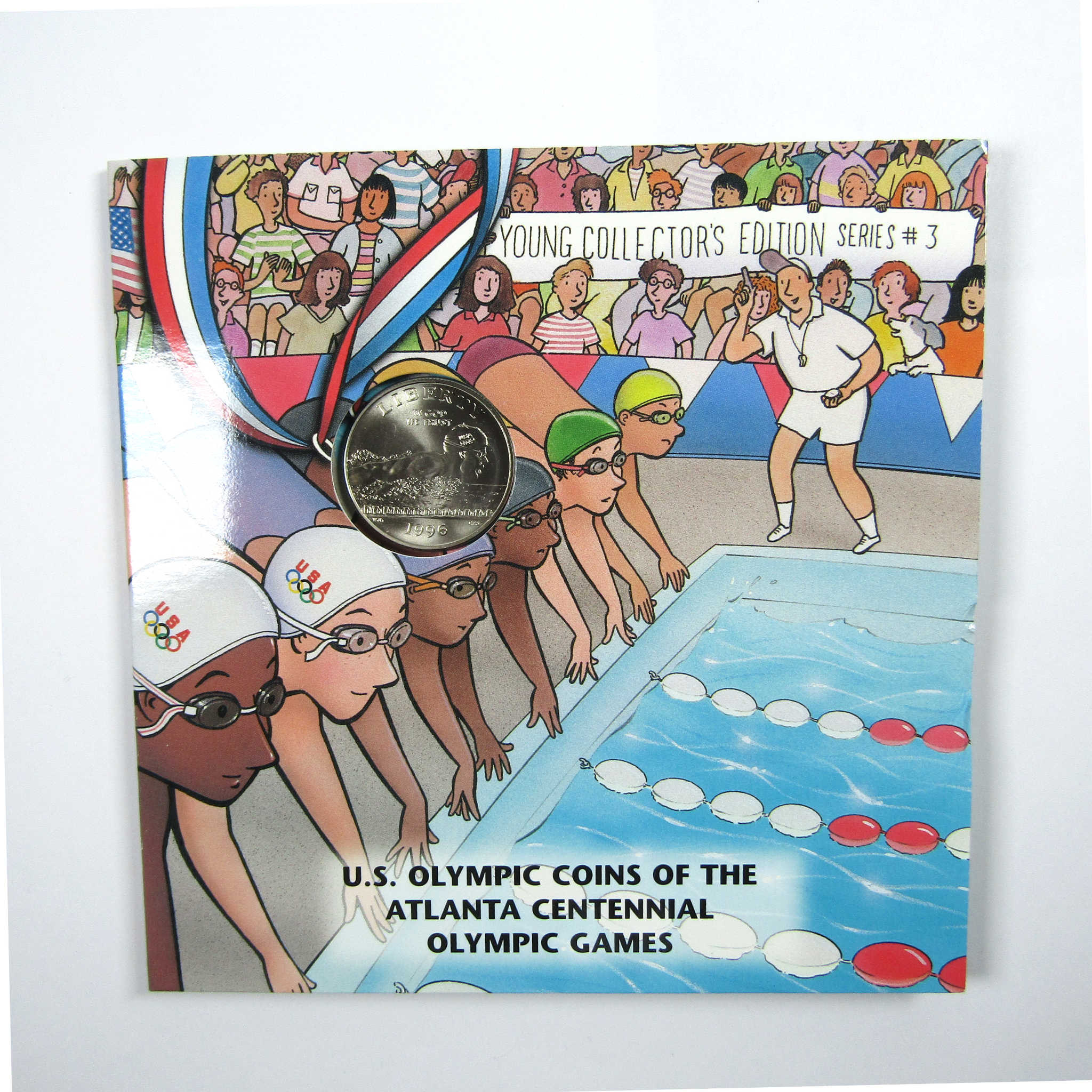 Atlanta Olympic Swimming Half Dollar Young Collector's COA SKU:I11255