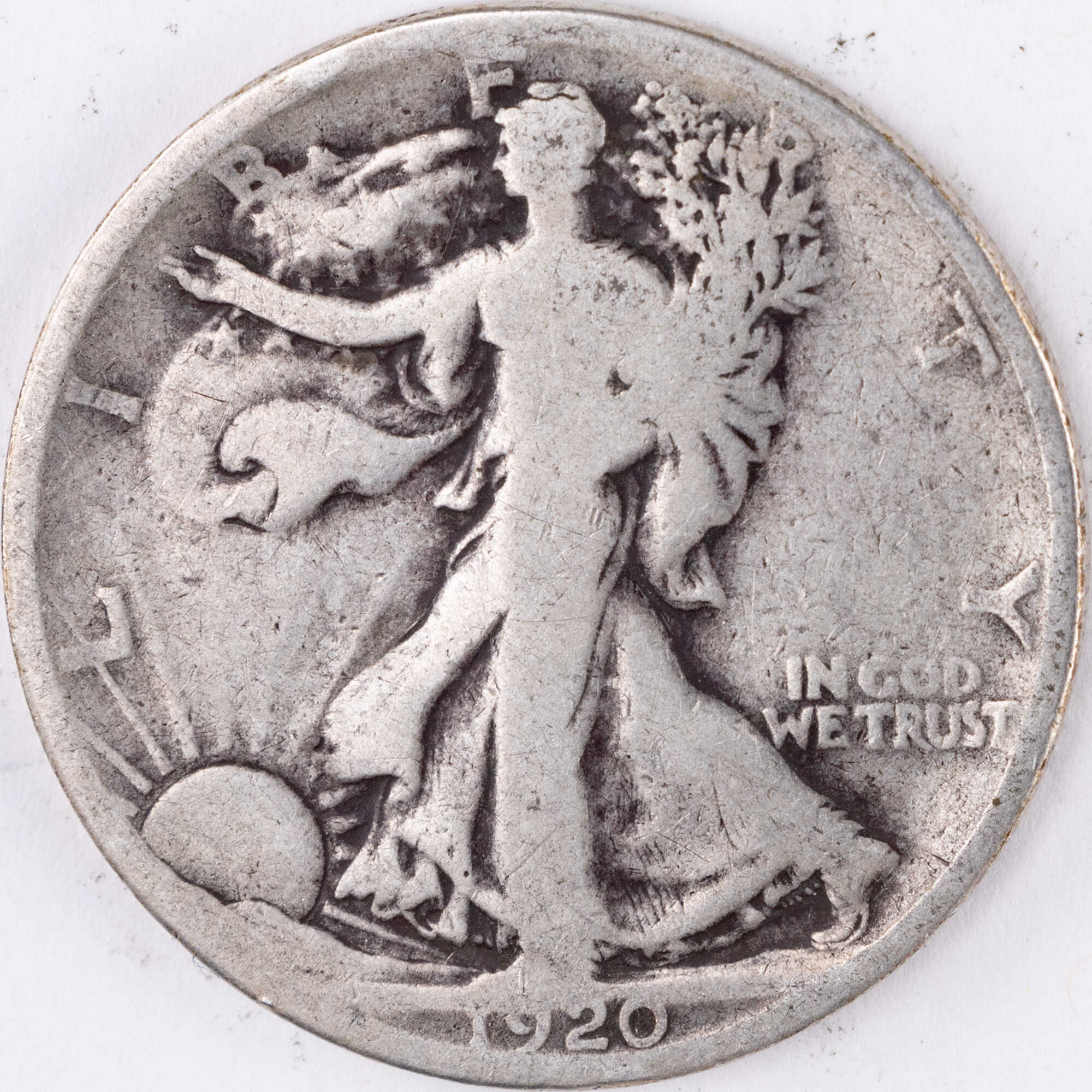 1920 S Liberty Walking Half Dollar G Good Silver 50c Coin SKU:CPC12660