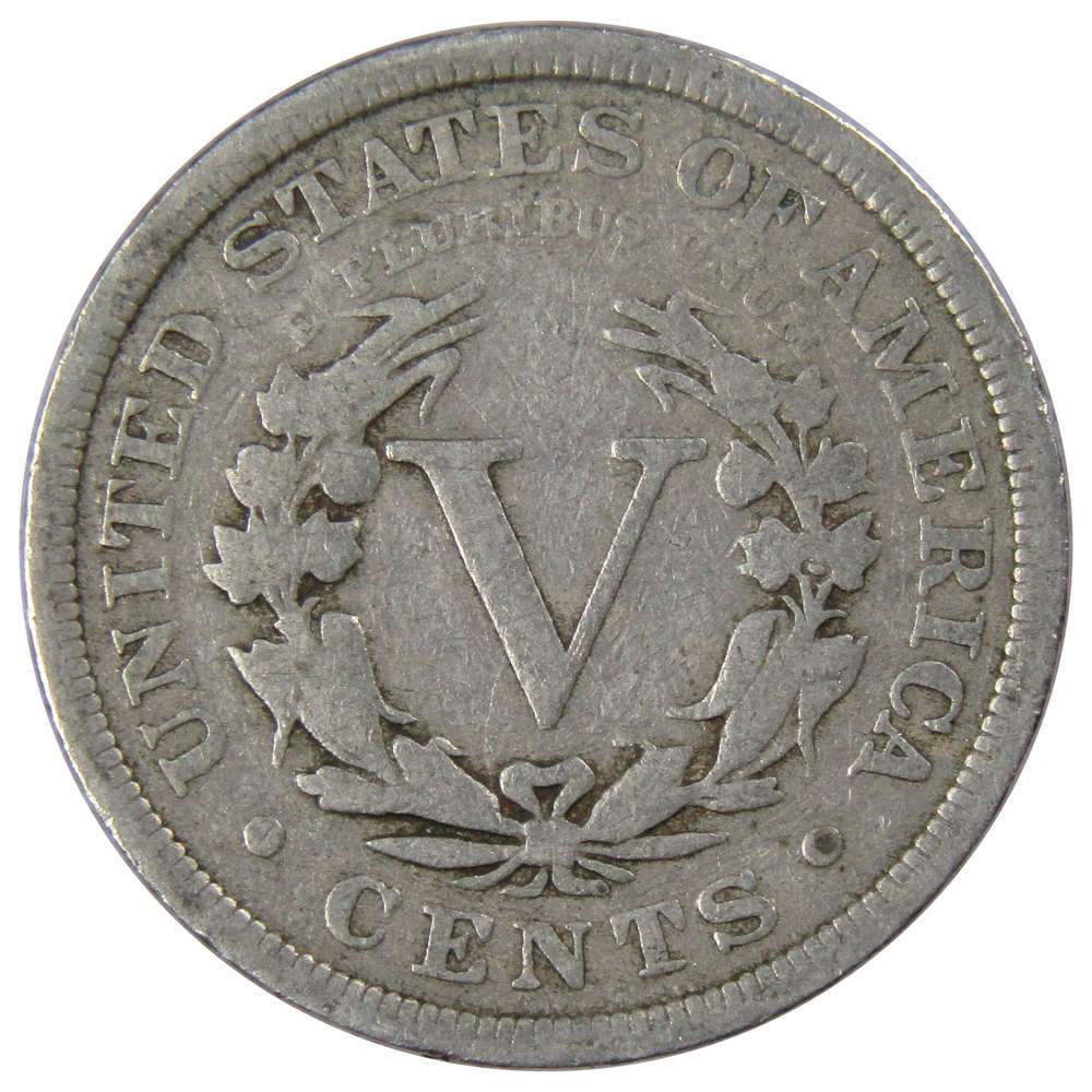 1908 Liberty Head V Nickel G Good 5c Coin Collectible