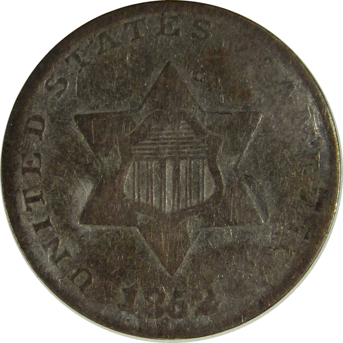1852 Silver Three Cent Piece VG Very Good Trime 3c Coin SKU:I28504