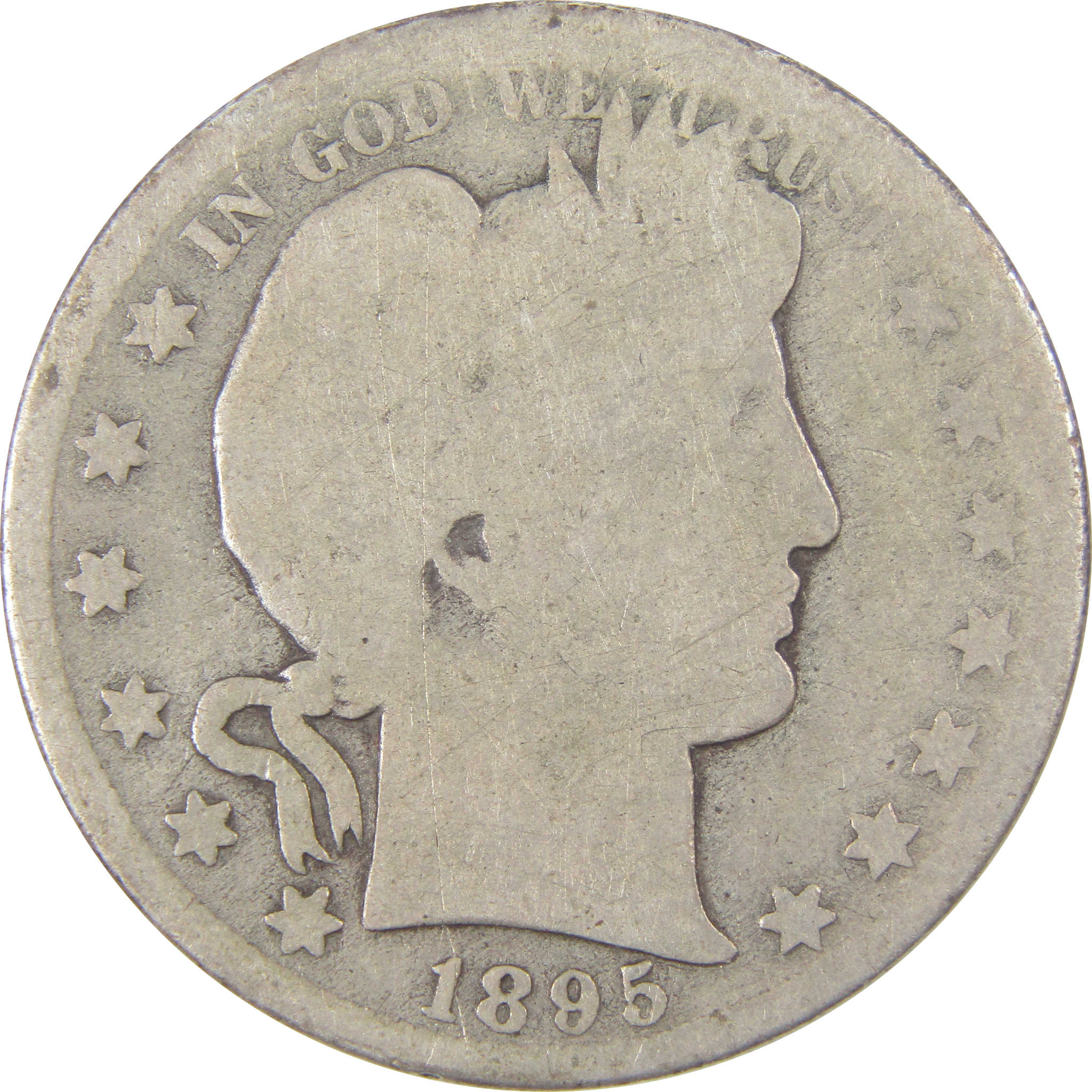 1895 S Barber Half Dollar AG About Good Silver 50c Coin SKU:I16698